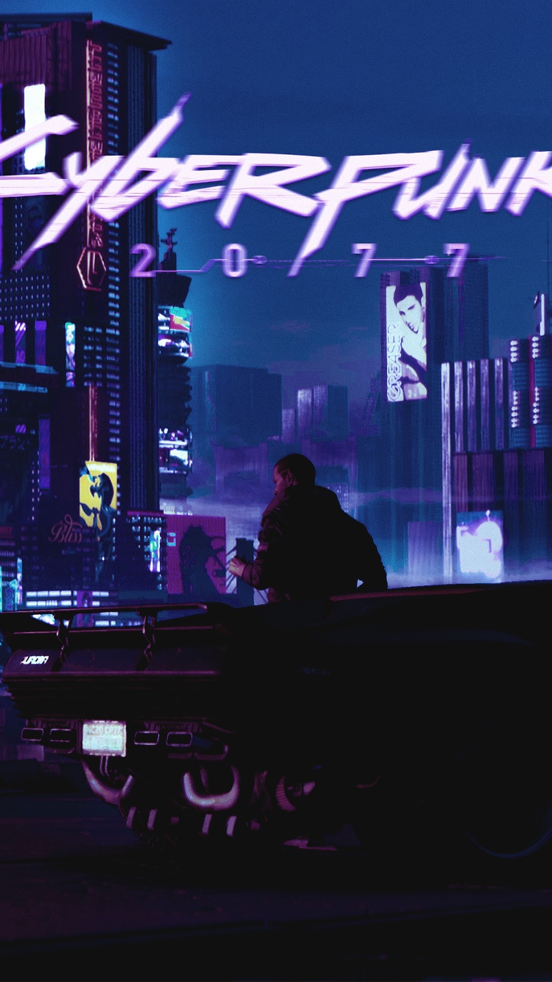 Cyberpunk 2077 V in a car at night HD Phone Wallpaper