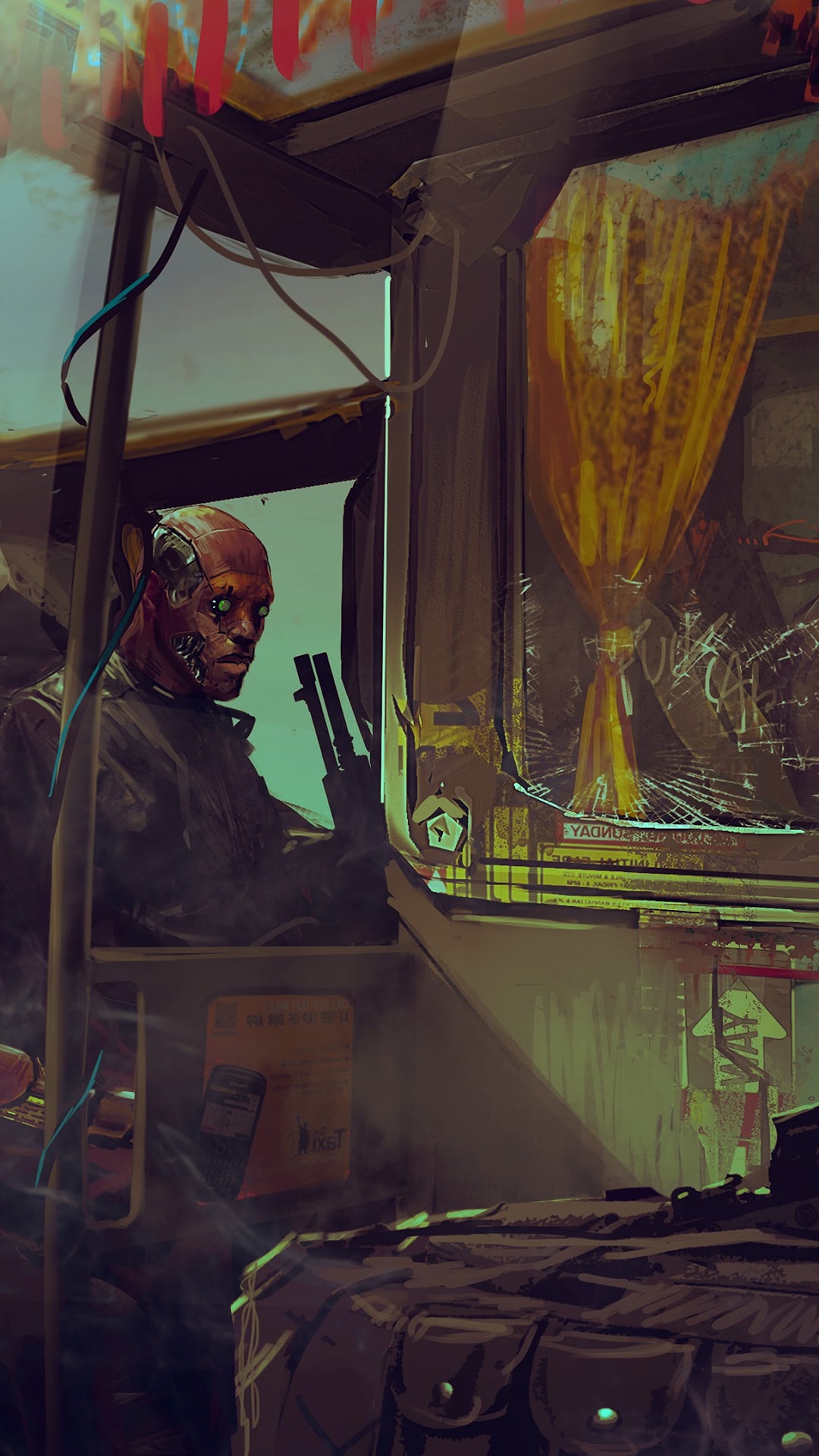 Cyberpunk 2077 character with shotgun HD Phone Wallpaper
