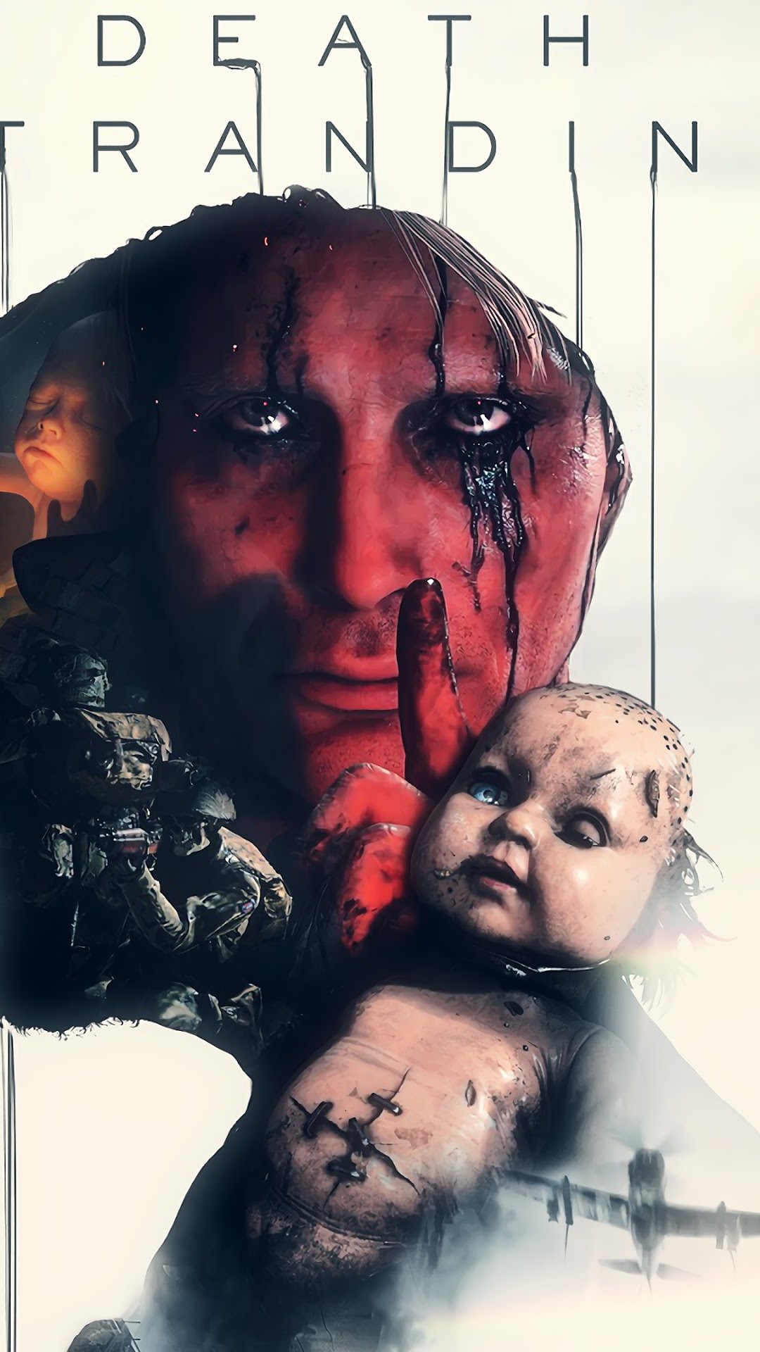 Cliff Unger from Death Stranding with a doll HD Phone Wallpaper
