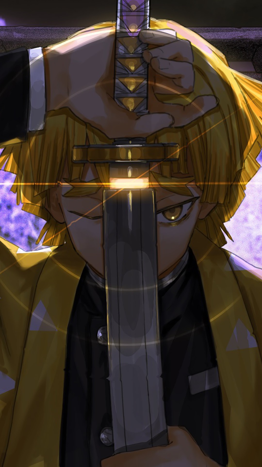 Zenitsu Agatsuma Kimetsu No Yaiba HD Phone Wallpaper