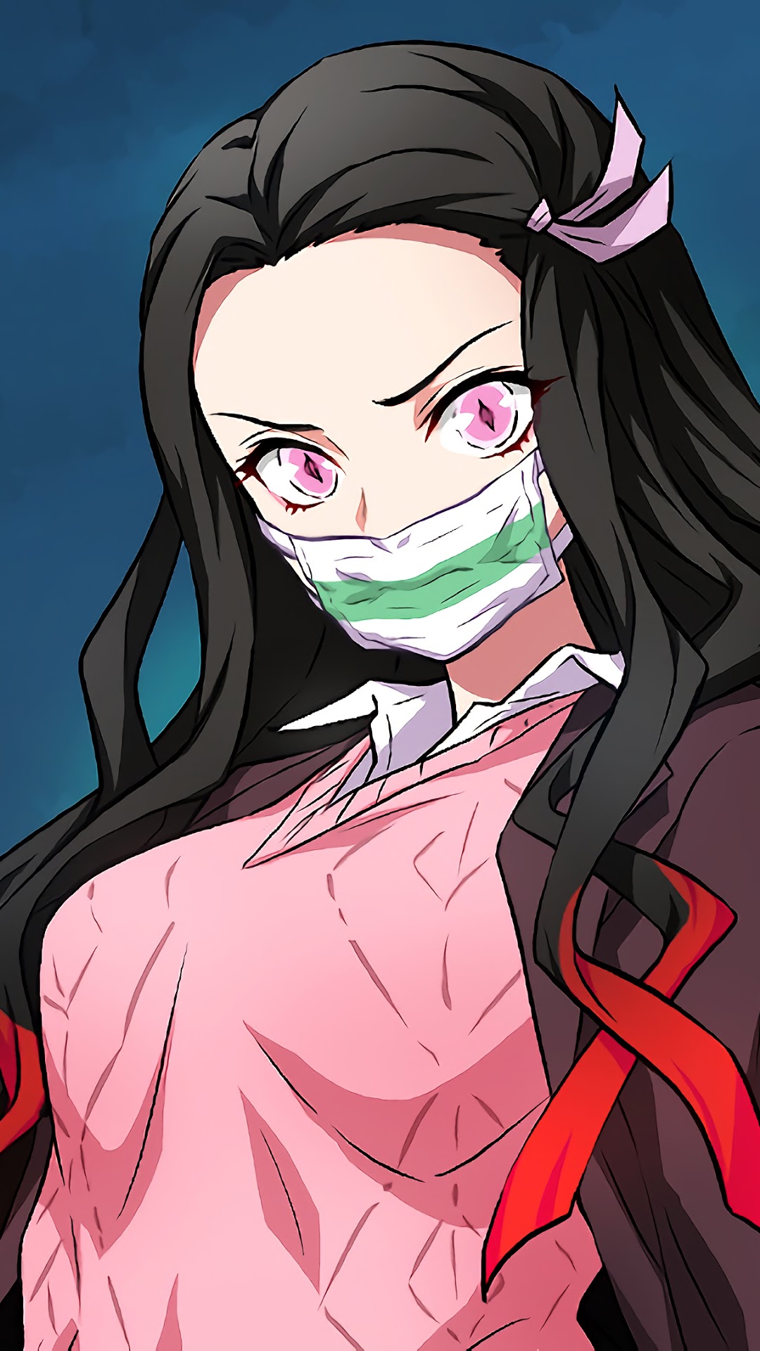 Nezuko Kamado from Kimetsu No Yaiba HD Phone Wallpaper