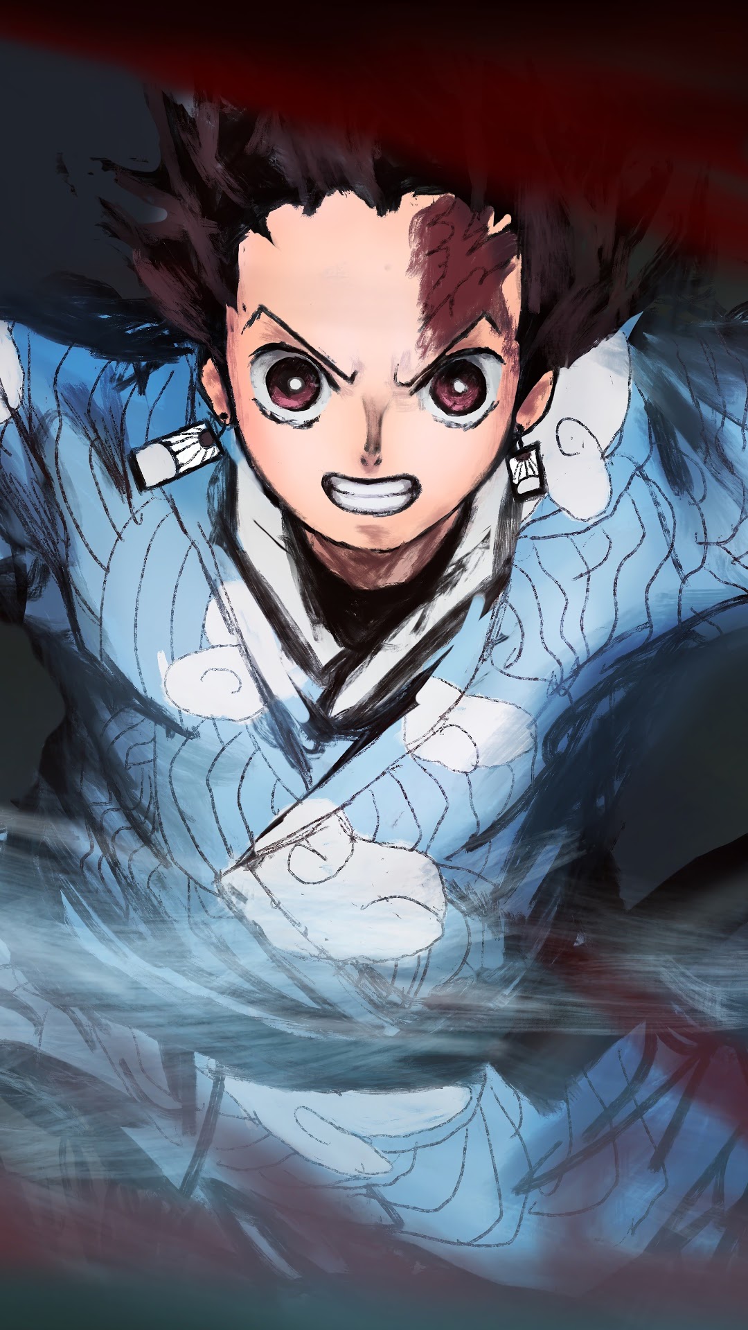 Tanjirou Kamado from Kimetsu No Yaiba HD Phone Wallpaper