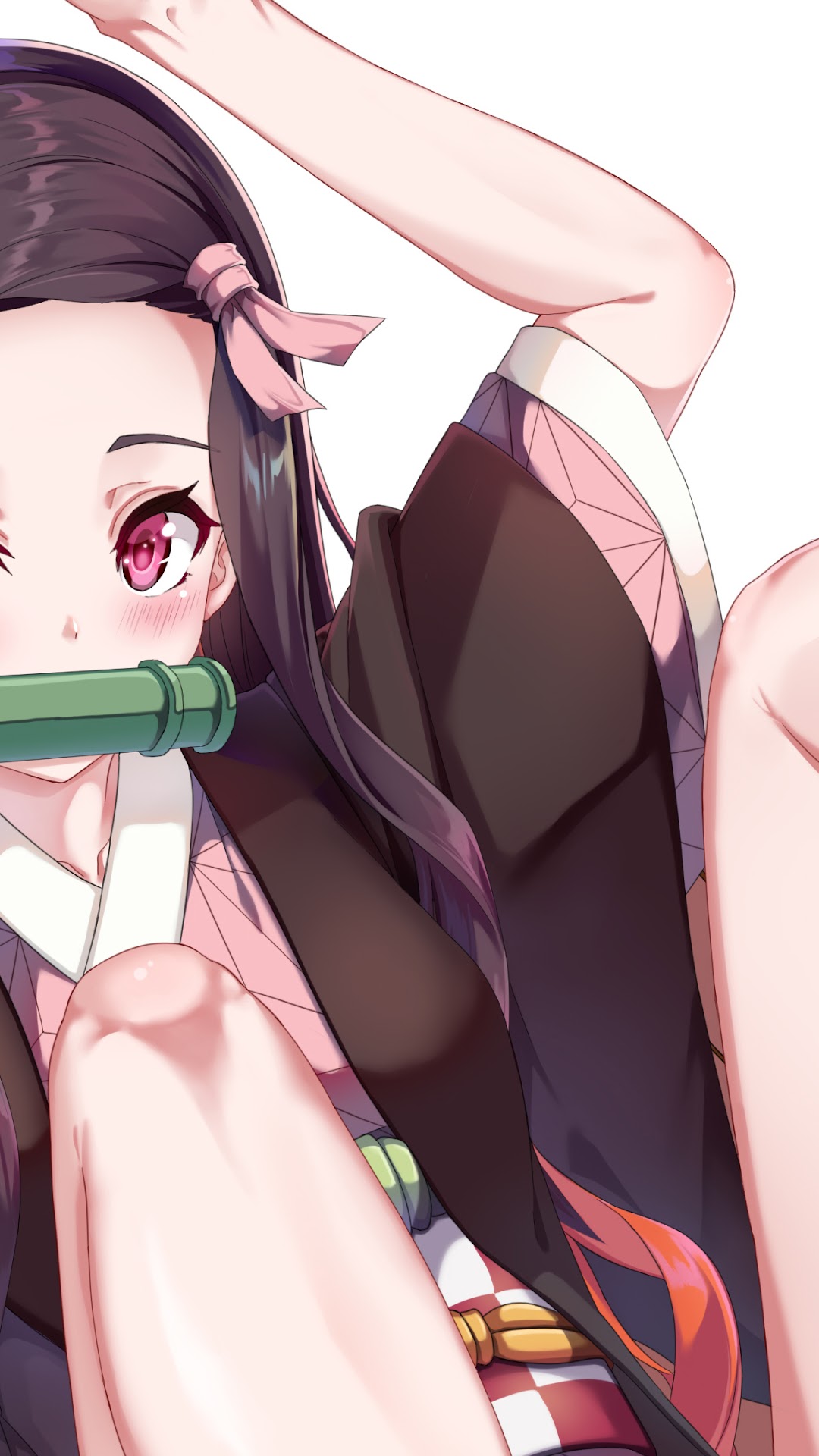 Nezuko Kamado from Kimetsu No Yaiba HD Phone Wallpaper