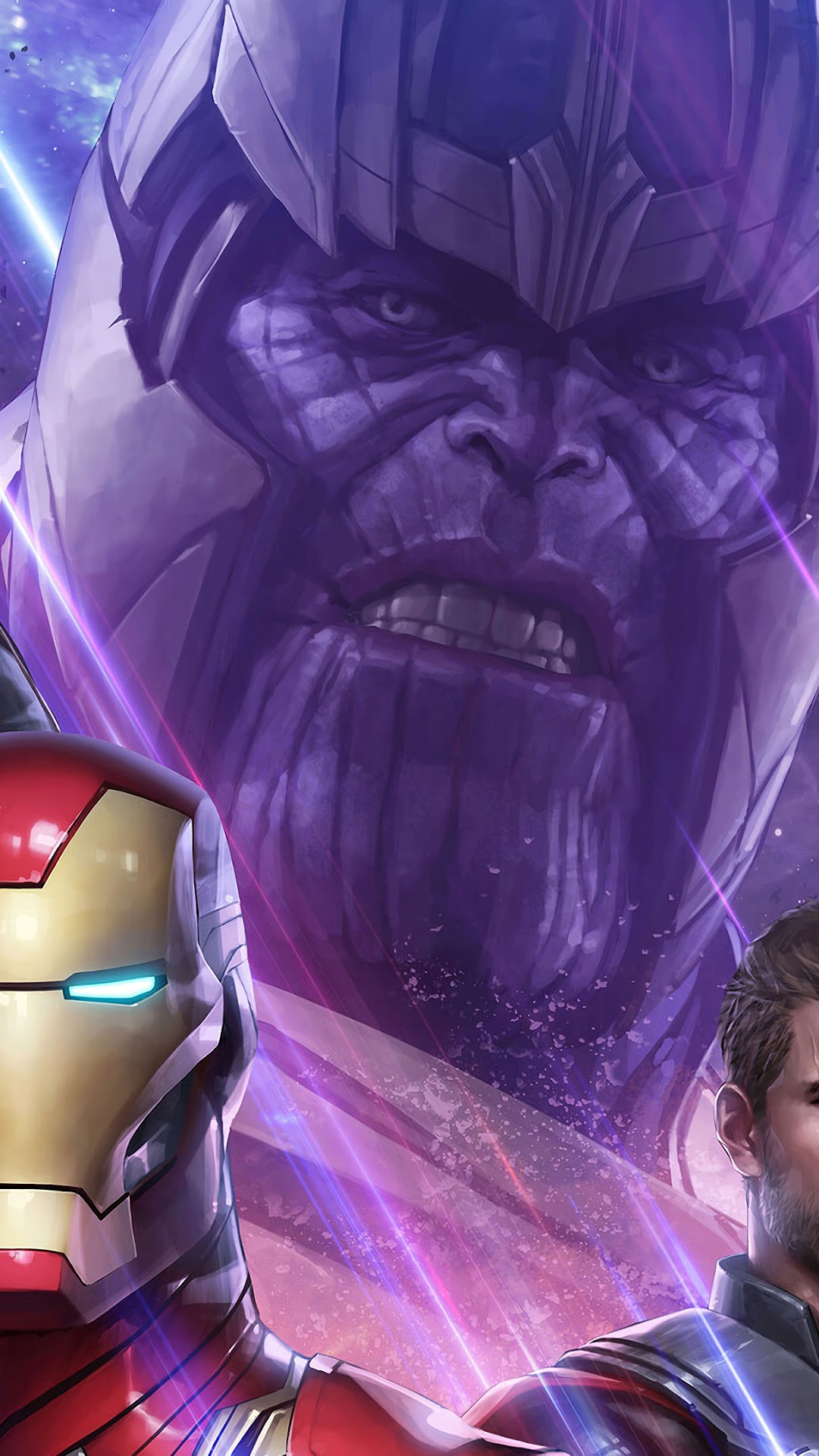 Thanos and Iron Man from Avengers: Endgame HD Phone Wallpaper