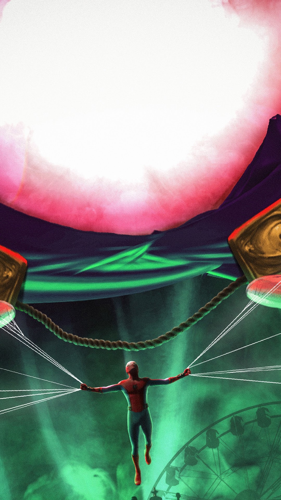 Mysterio and Spider-Man from Spider-Man: Far From Home HD Phone Wallpaper