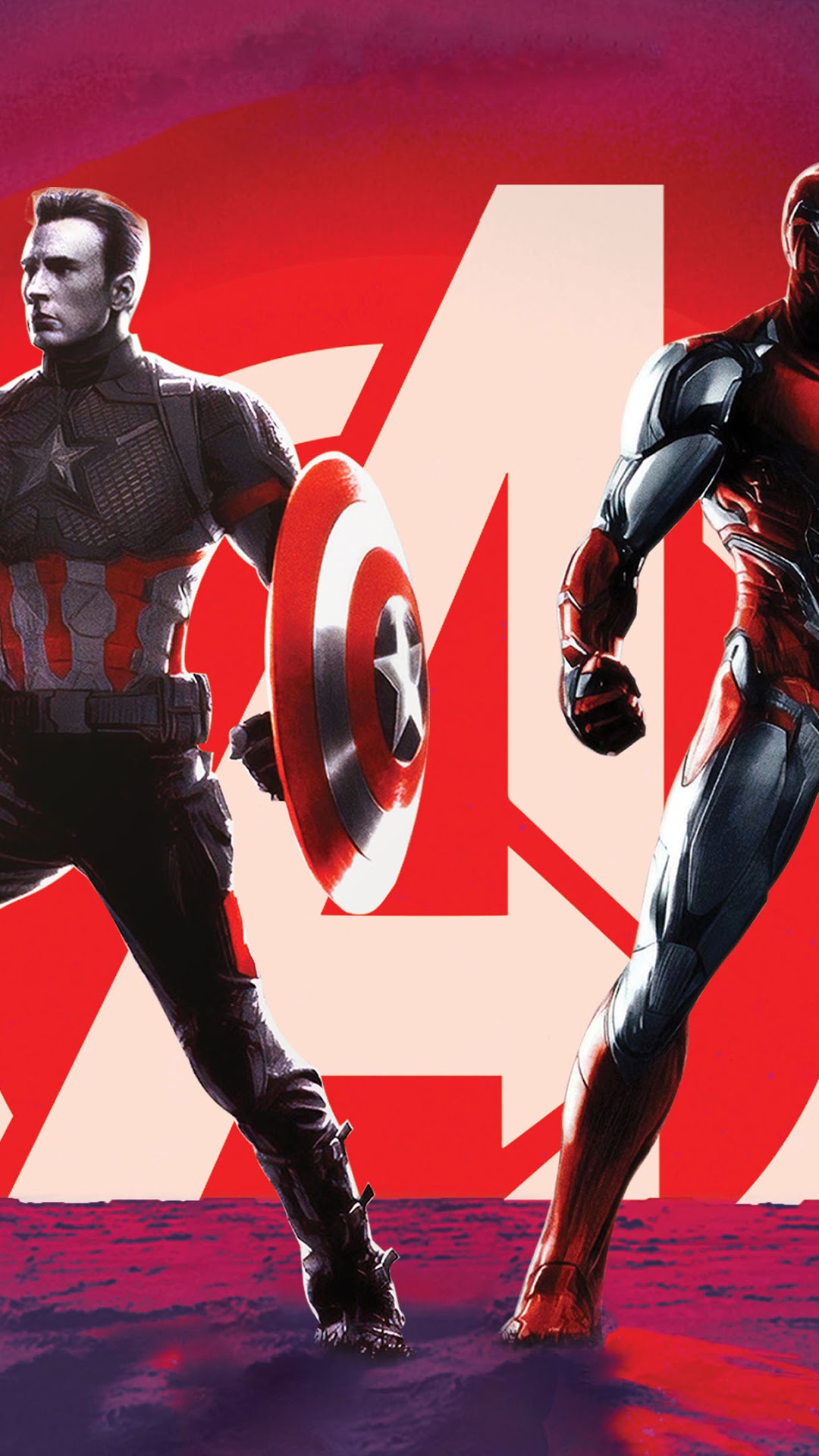 Captain America and Iron Man from Avengers: Endgame HD Phone Wallpaper