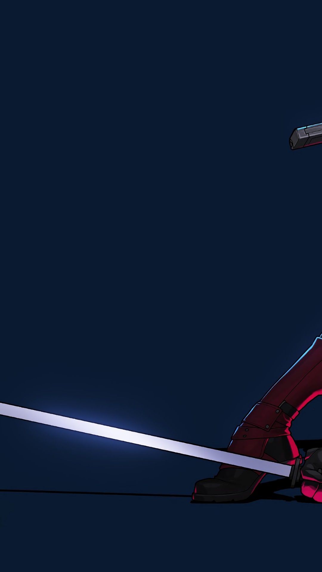 Deadpool with a lightsaber HD Phone Wallpaper