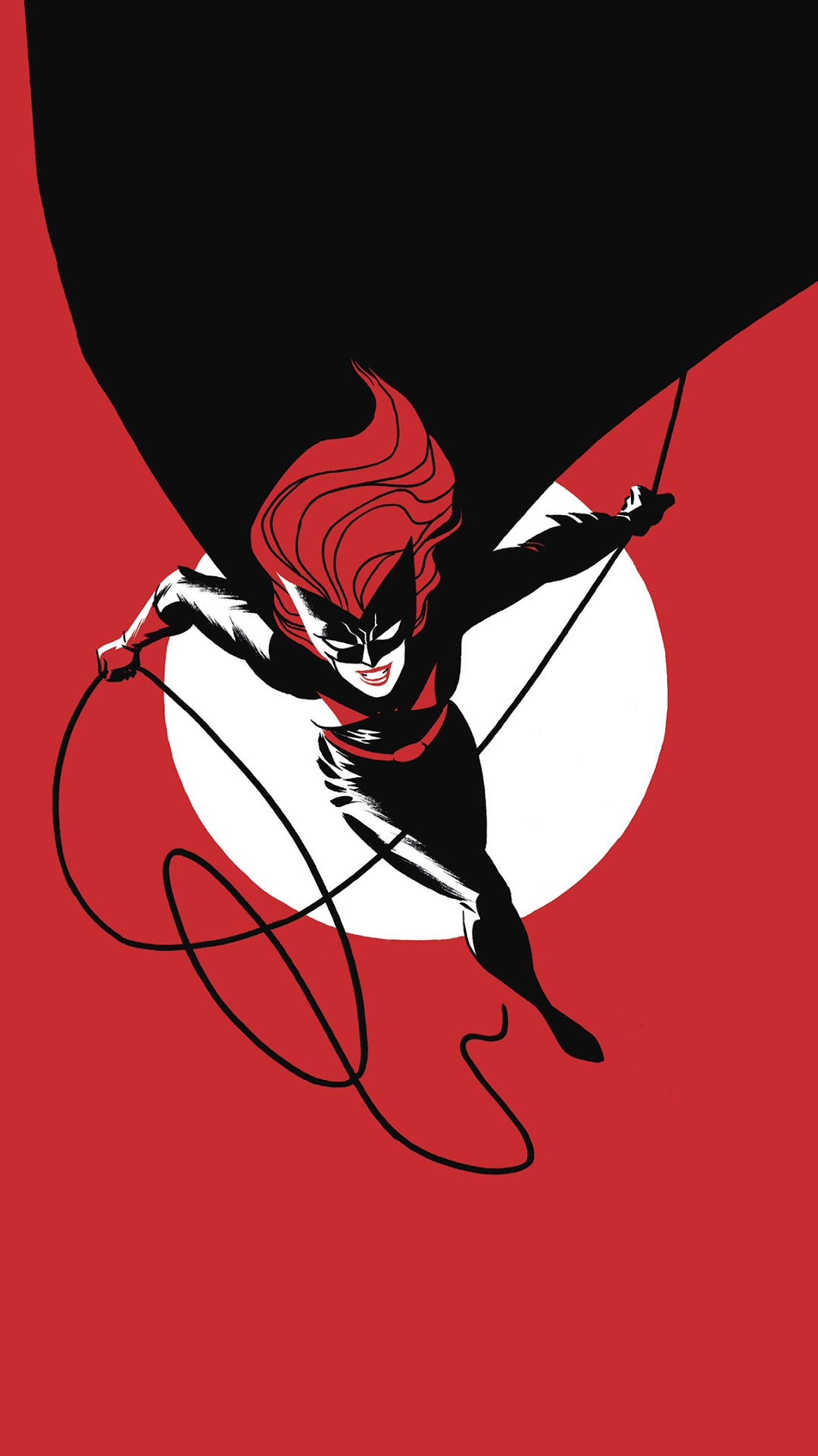 Batwoman swinging with a lasso HD Phone Wallpaper