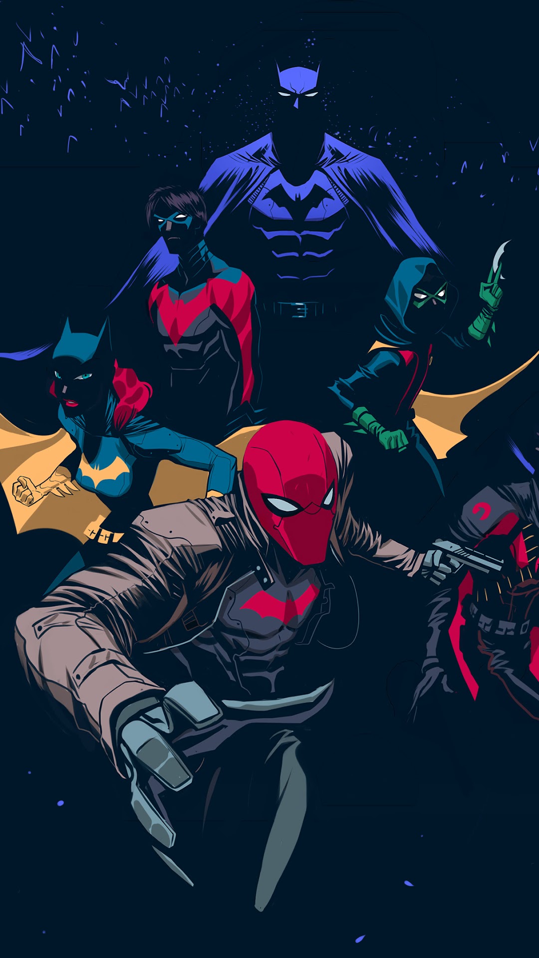 Batman Family from Batman HD Phone Wallpaper
