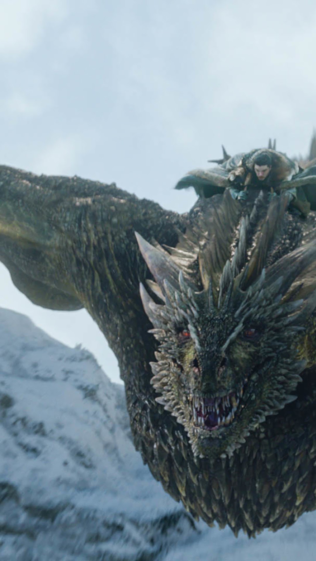 Jon Snow riding a dragon in Game of Thrones HD Phone Wallpaper