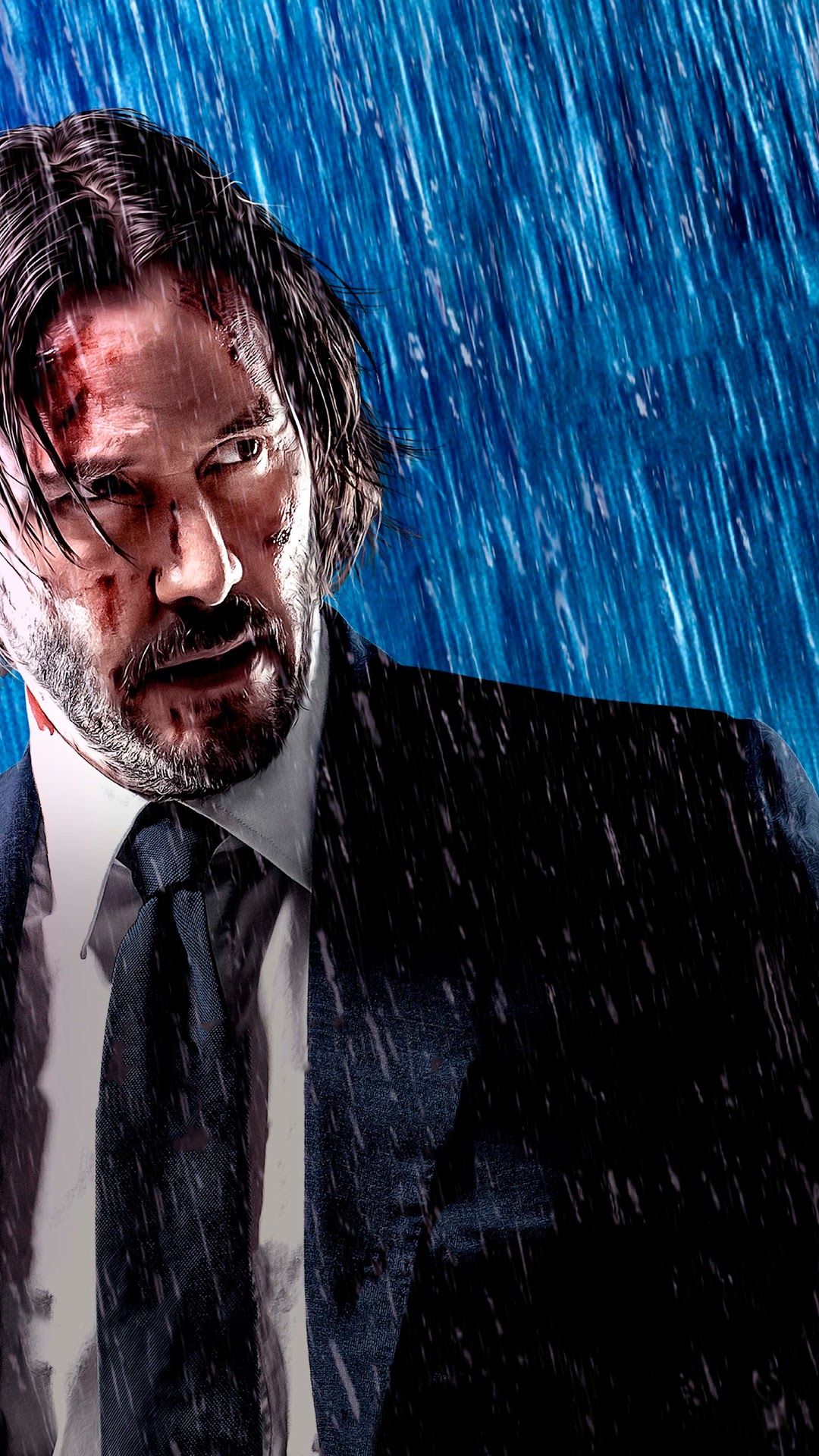 John Wick from John Wick 3 in the rain HD Phone Wallpaper