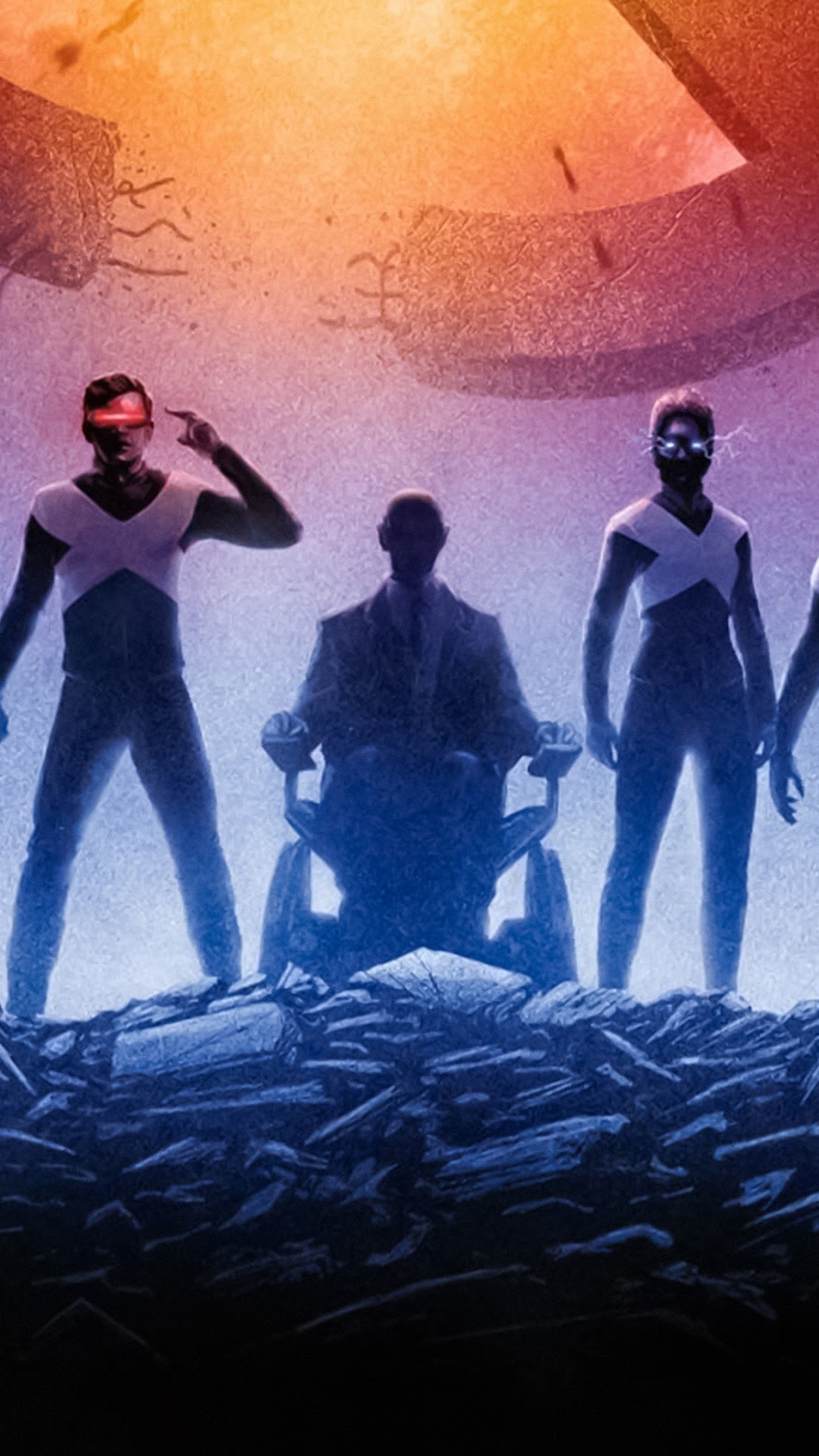 X-Men Dark Phoenix Cyclops and Professor X HD Phone Wallpaper