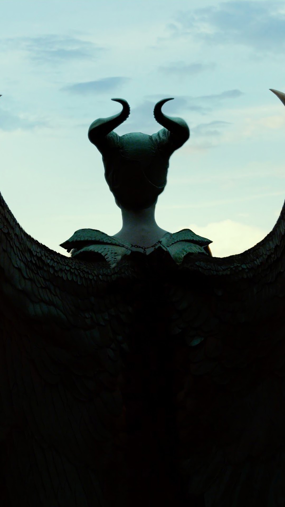 Maleficent with Horns and Wings HD Phone Wallpaper