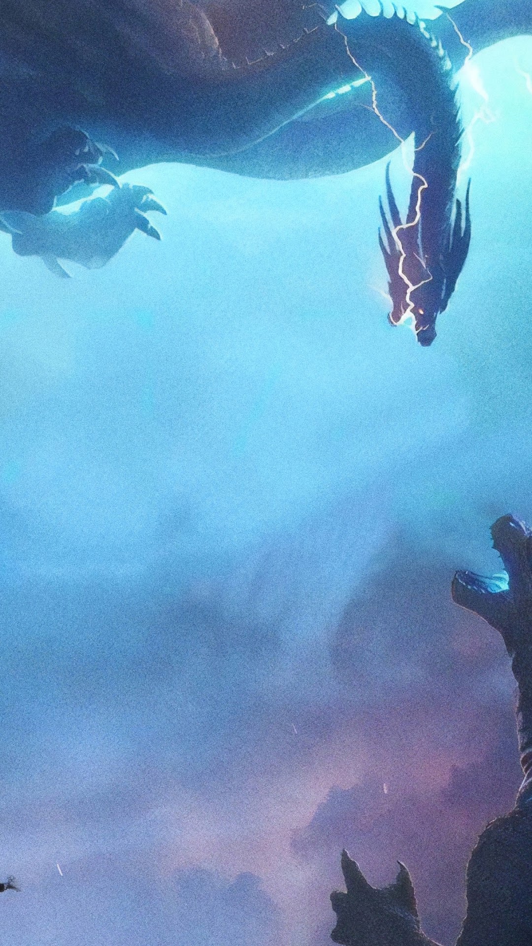 Godzilla vs. King Ghidorah from Godzilla: King of the Monsters HD Phone Wallpaper