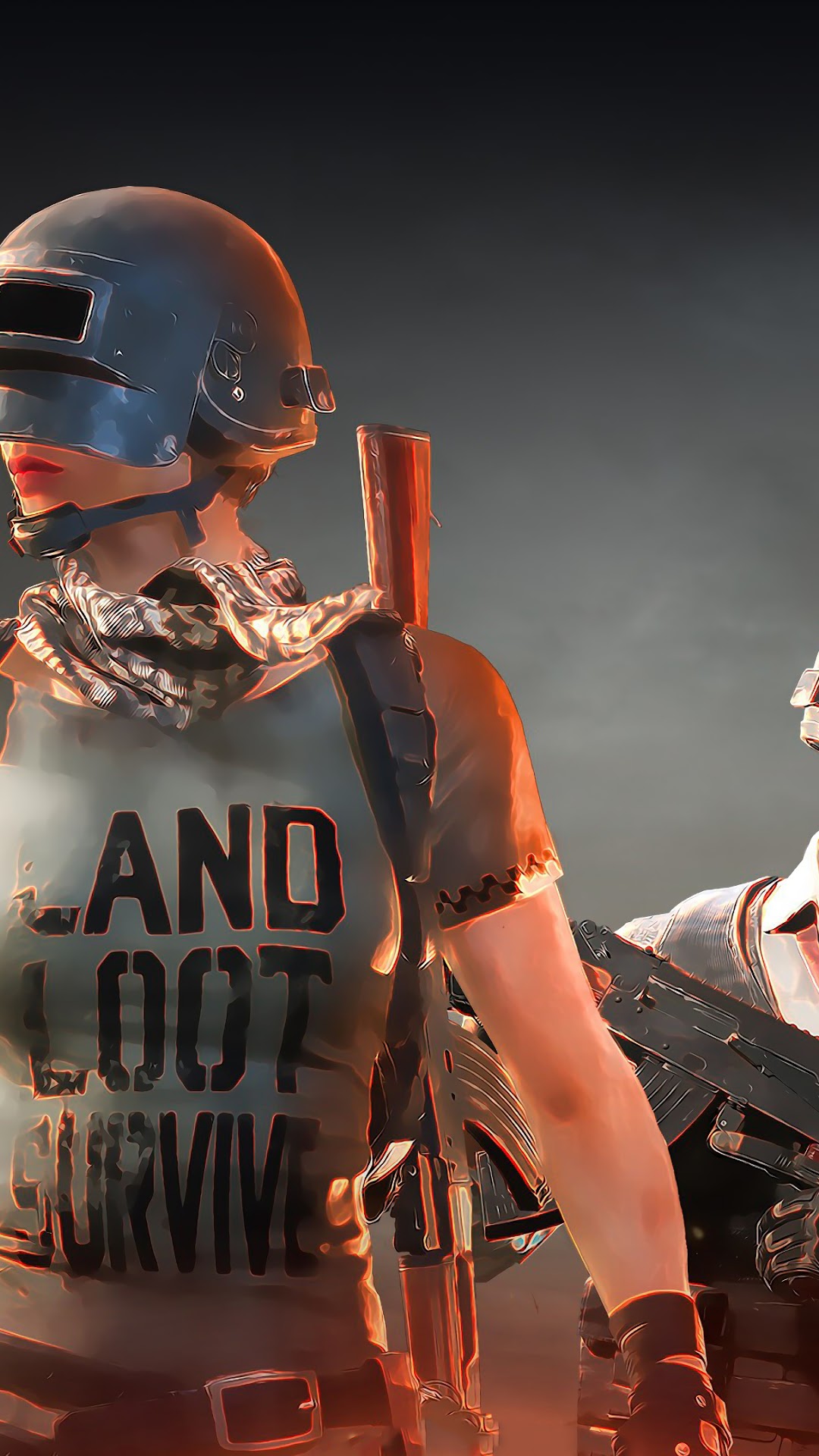 PlayerUnknowns Battlegrounds characters with guns HD Phone Wallpaper