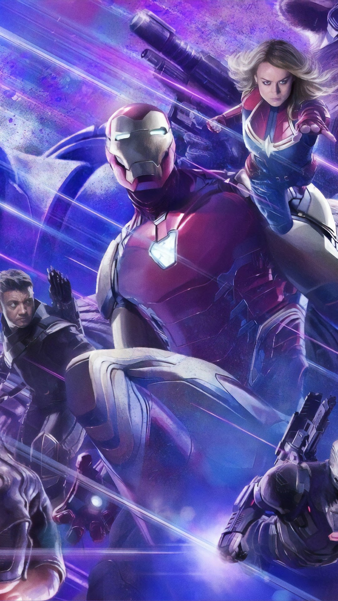 Iron Man and Captain Marvel from Avengers: Endgame HD Phone Wallpaper
