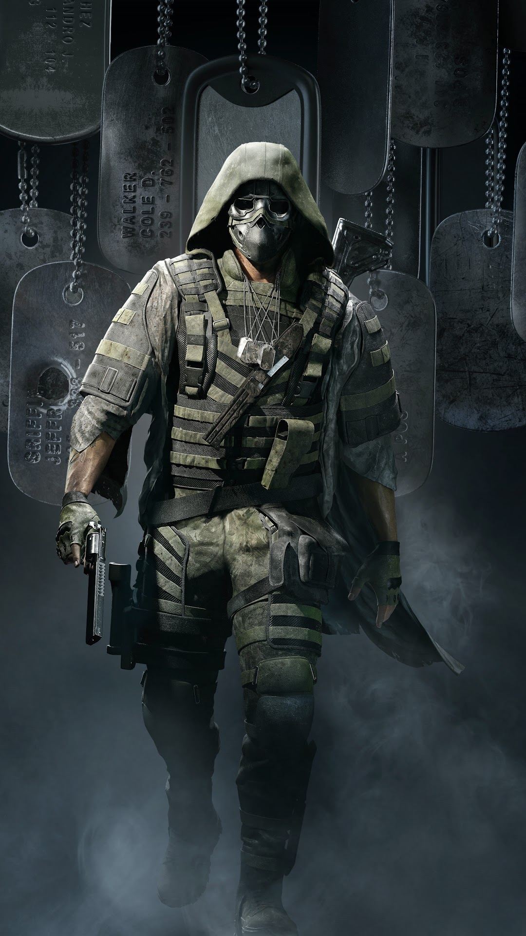 Ghost Recon Breakpoint character with dog tags HD Phone Wallpaper