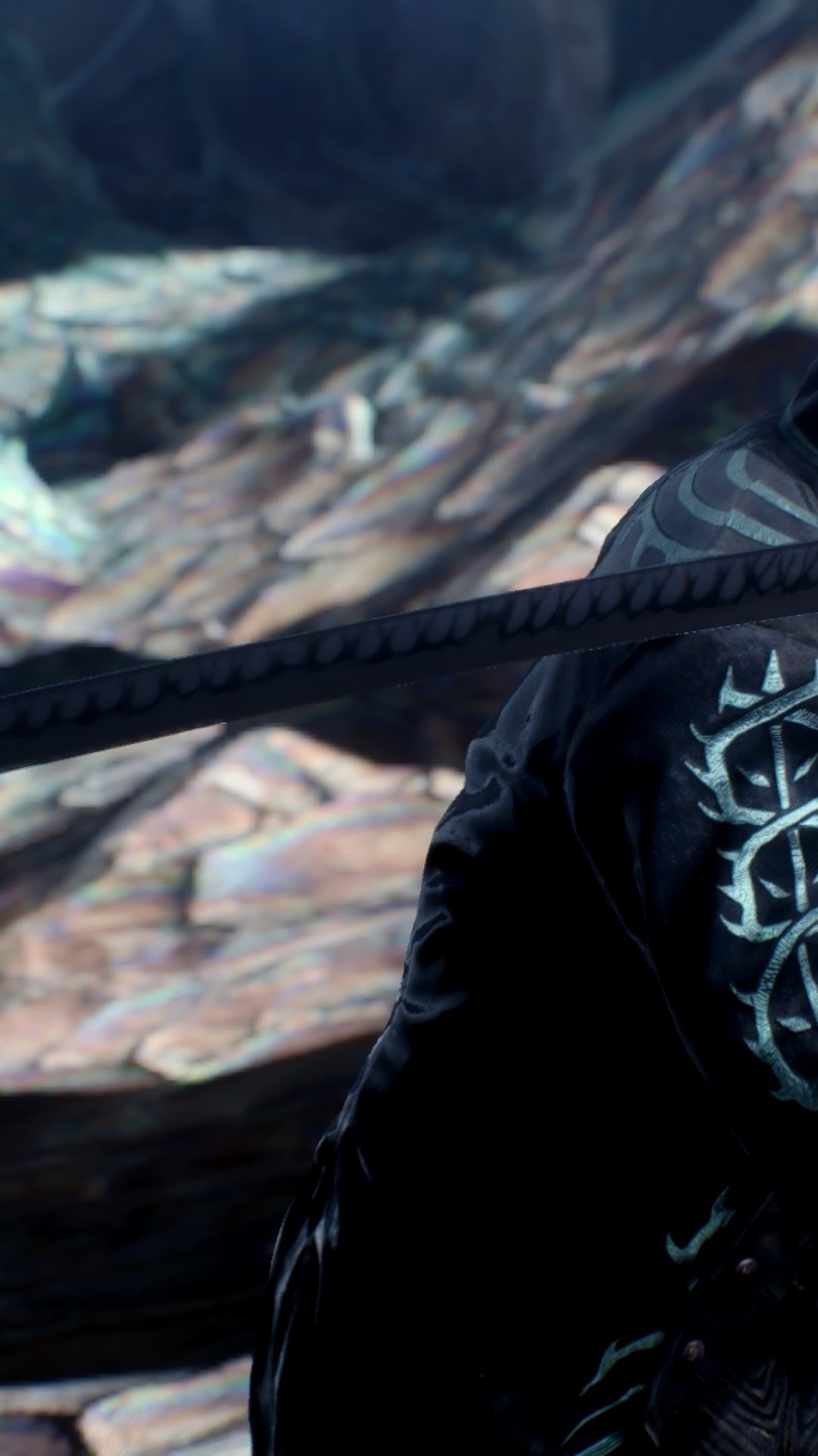 Vergil from Devil May Cry 5 with Katana HD Phone Wallpaper