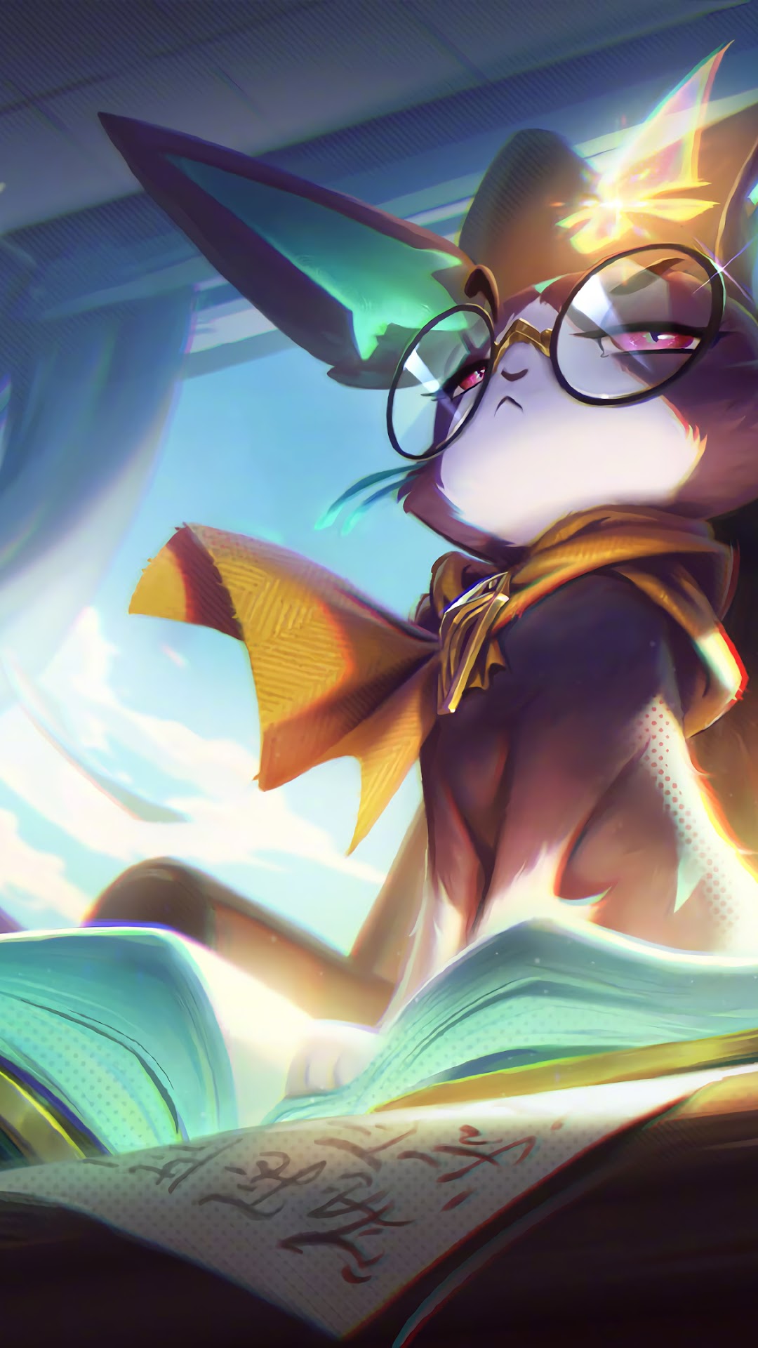 Battle Academia Yuumi from League of Legends HD Phone Wallpaper