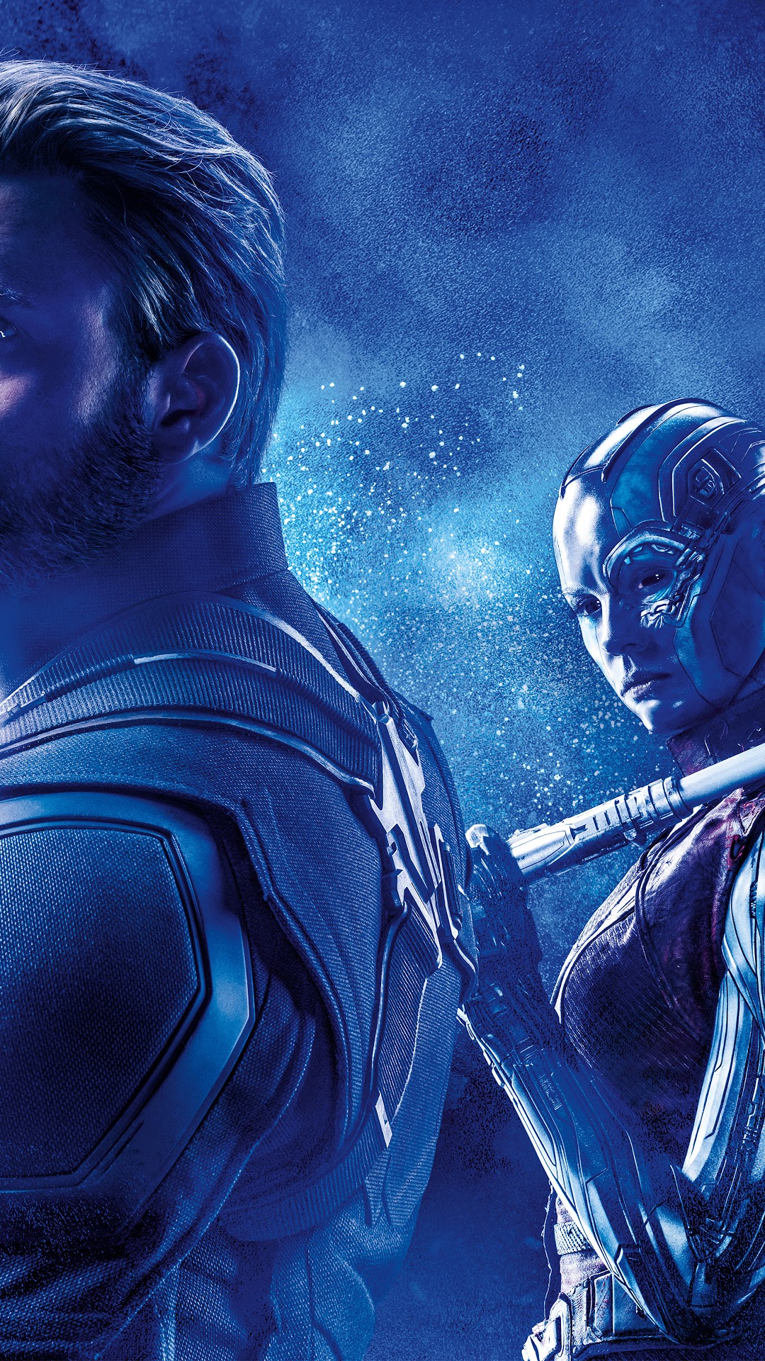 Captain America and Nebula from Avengers: Endgame HD Phone Wallpaper