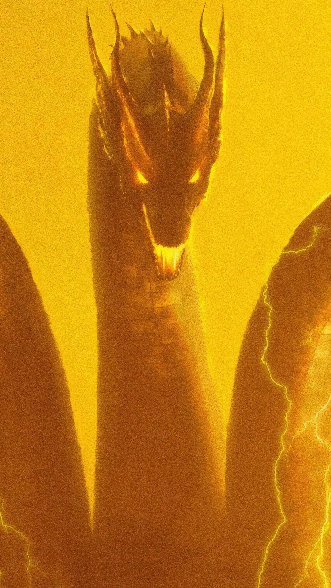 King Ghidorah from Godzilla: King of the Monsters HD Phone Wallpaper