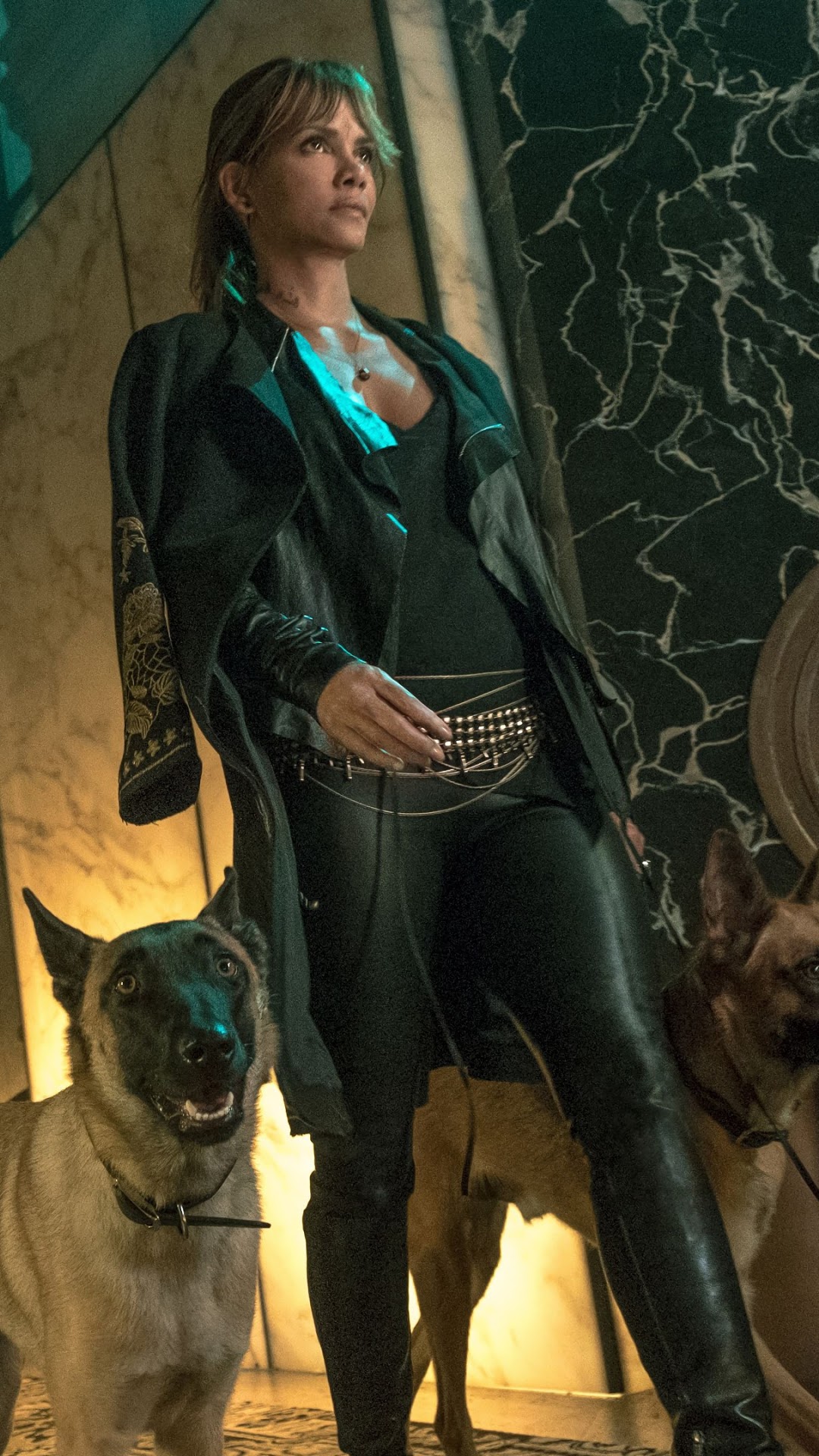 Sofia Al-Azwar from John Wick 3 with dogs HD Phone Wallpaper