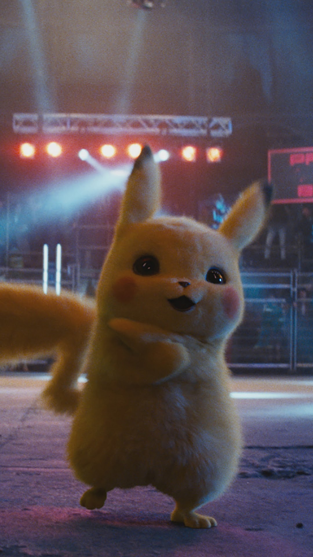 Detective Pikachu dancing on stage HD Phone Wallpaper