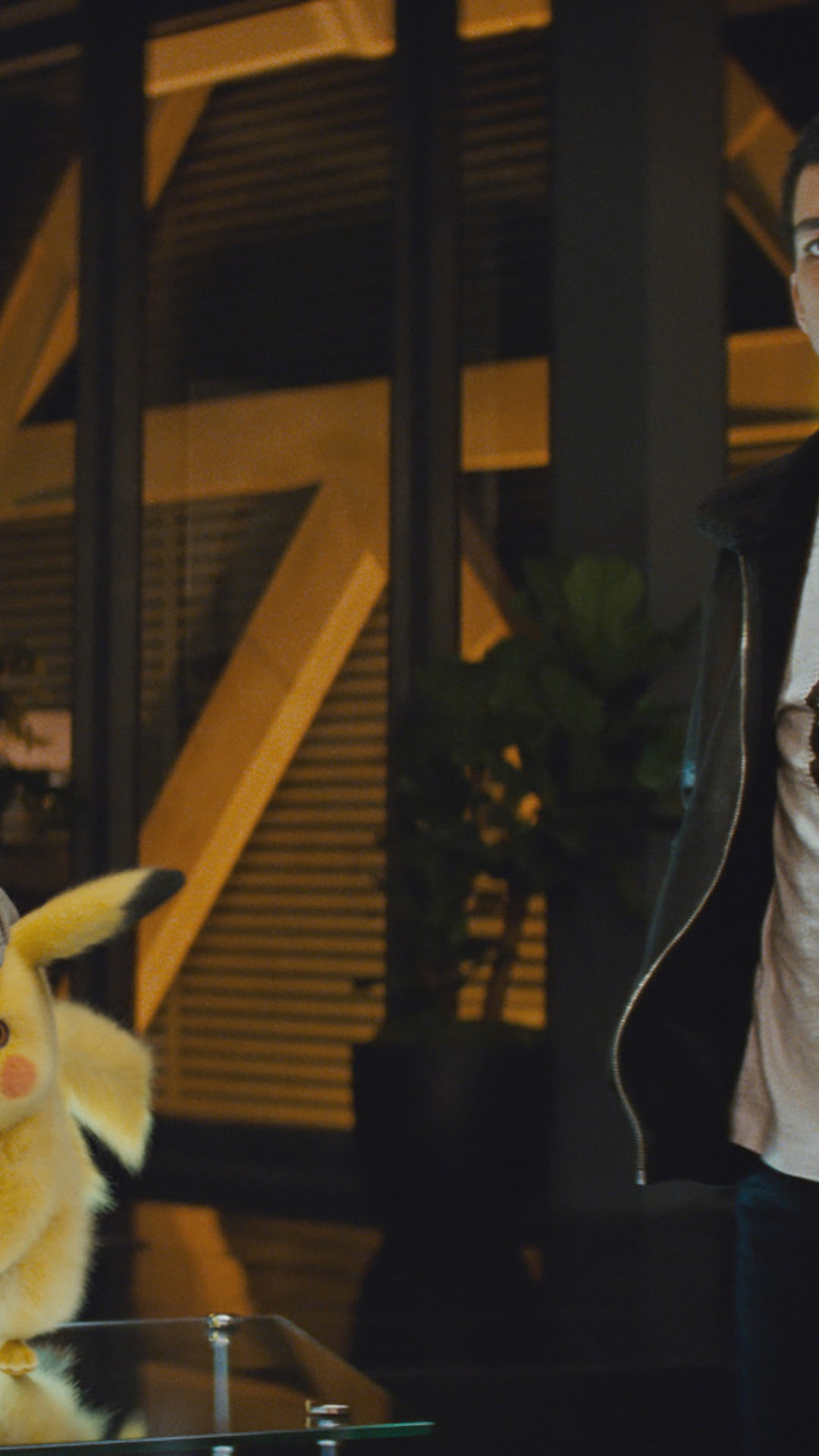 Pikachu and Tim Goodman from Detective Pikachu HD Phone Wallpaper