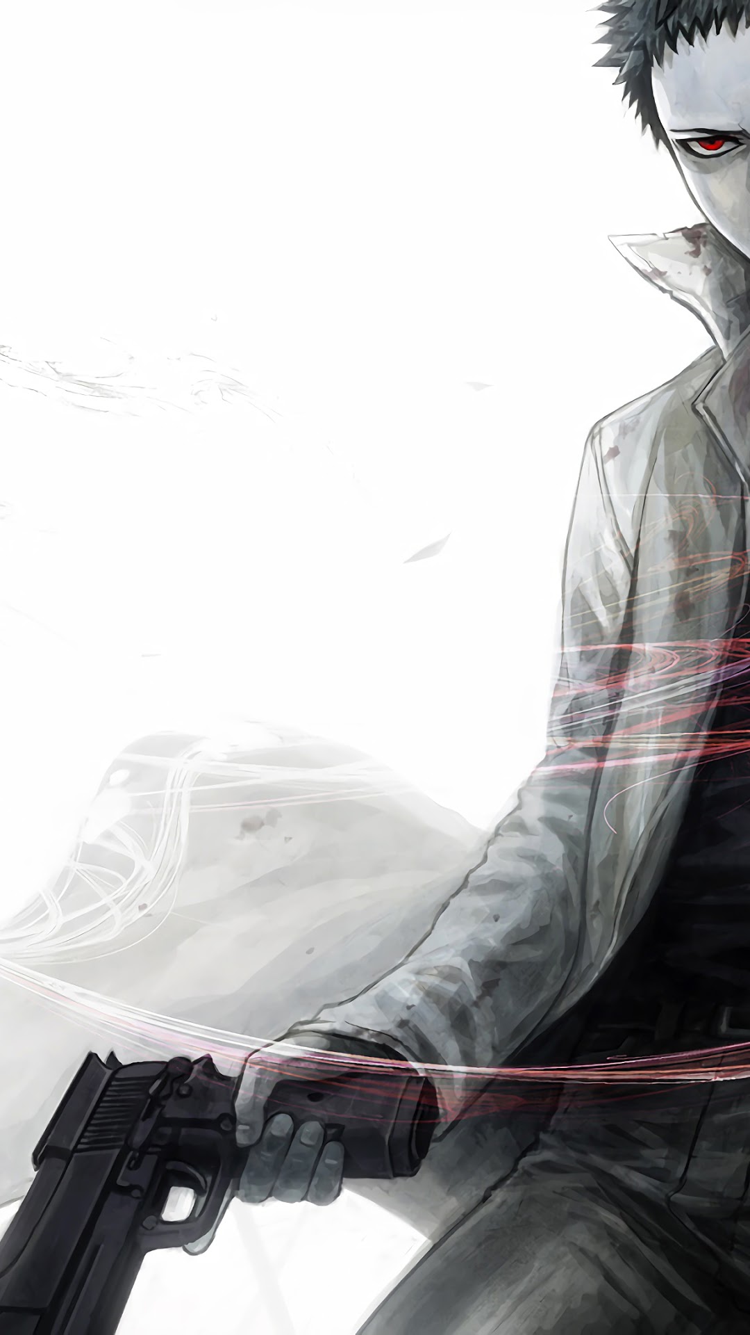 Zombieman from One Punch Man holding a gun HD Phone Wallpaper