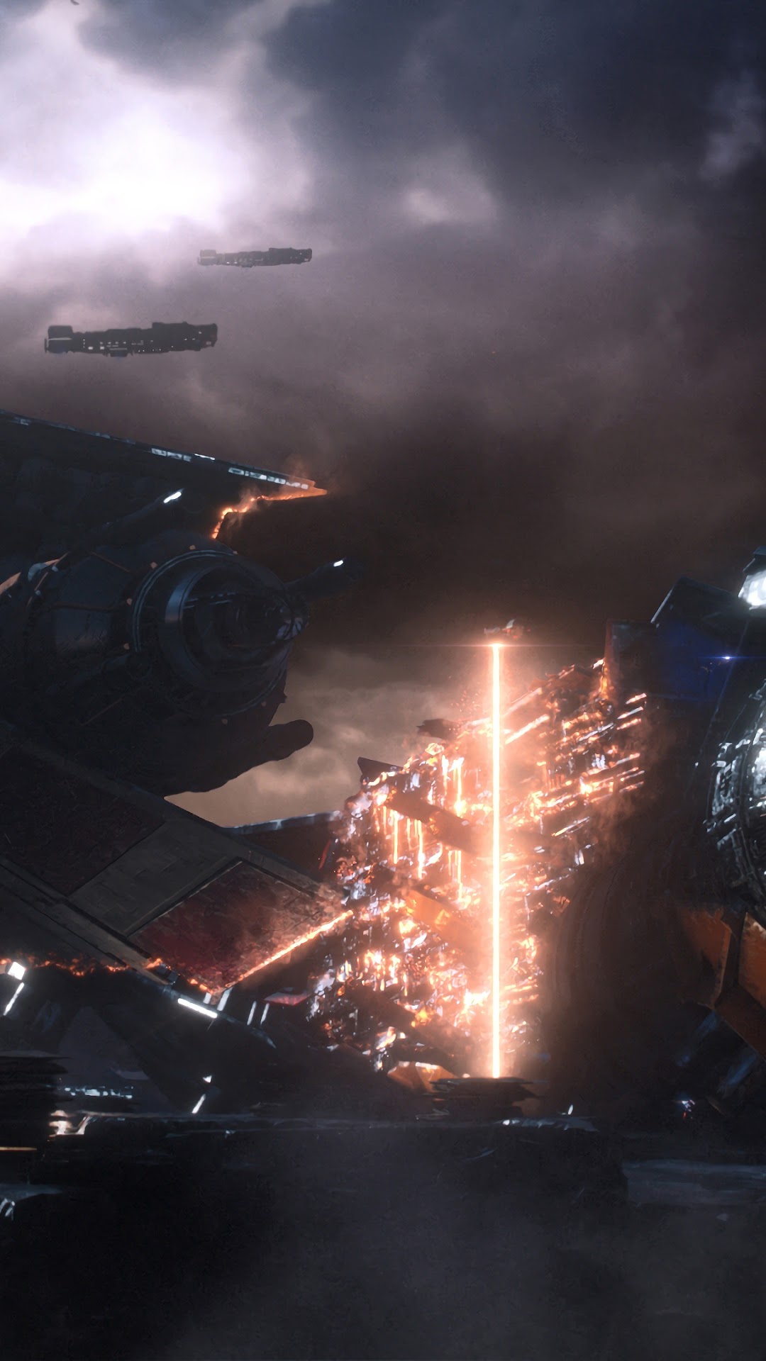 Star Wars Jedi: Fallen Order spaceships in battle HD Phone Wallpaper