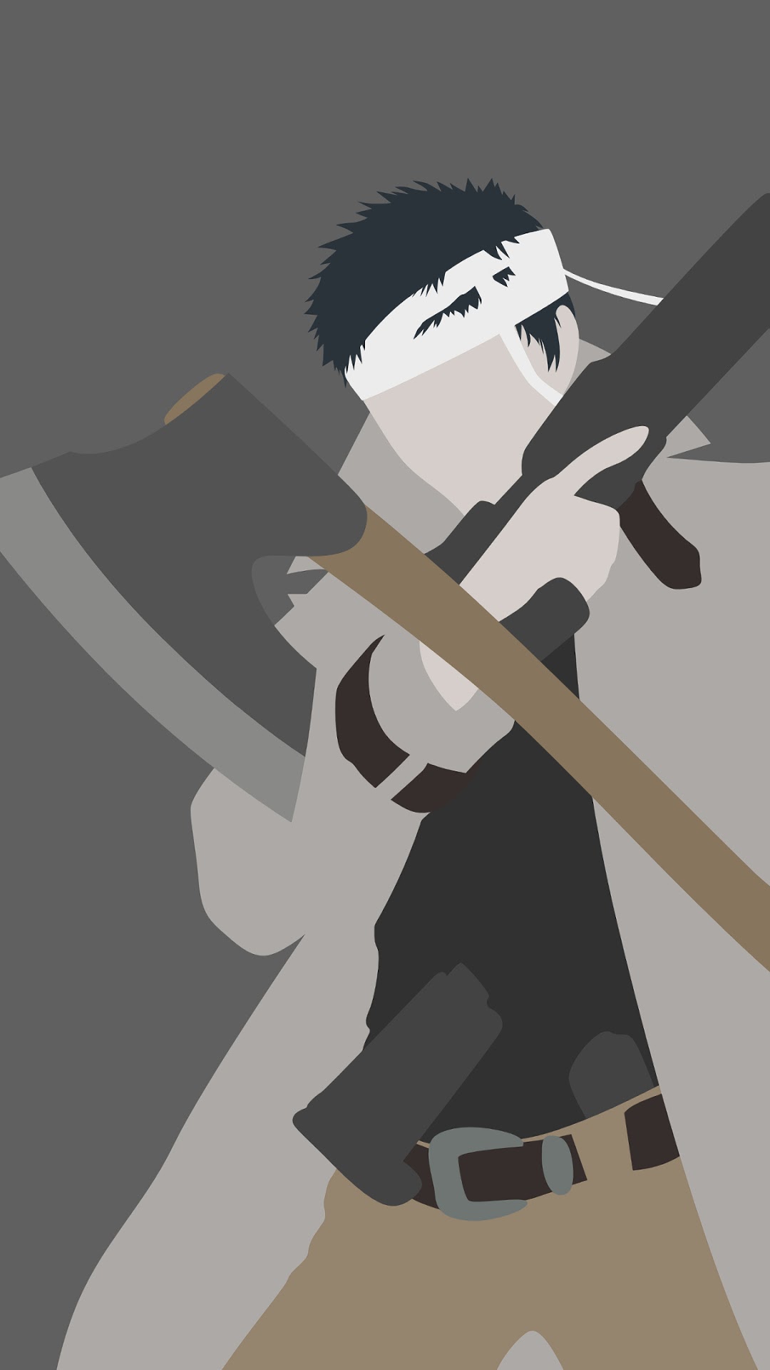 Zombieman from One Punch Man with axe and gun HD Phone Wallpaper