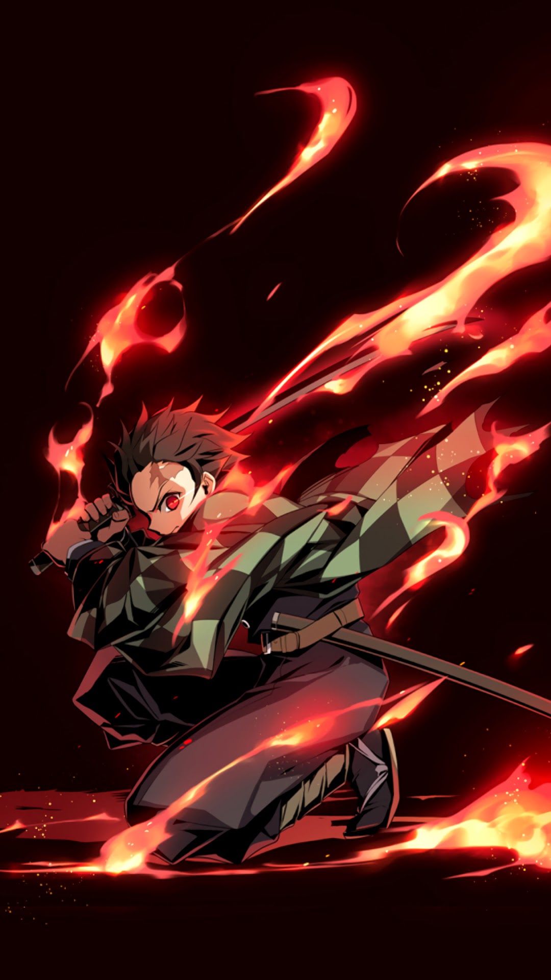 Tanjirou Kamado from Kimetsu no Yaiba HD Phone Wallpaper