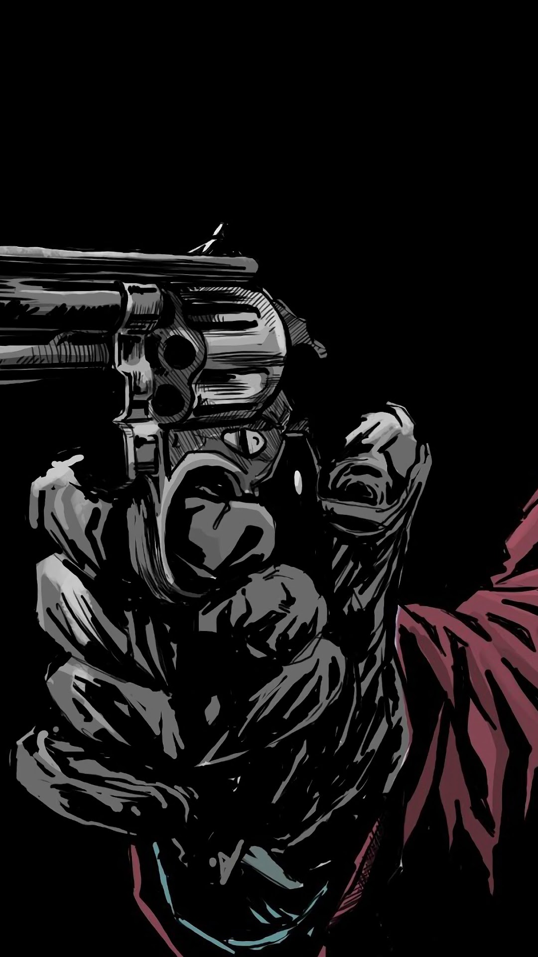 Joker holding a revolver, Joaquin Phoenix HD Phone Wallpaper