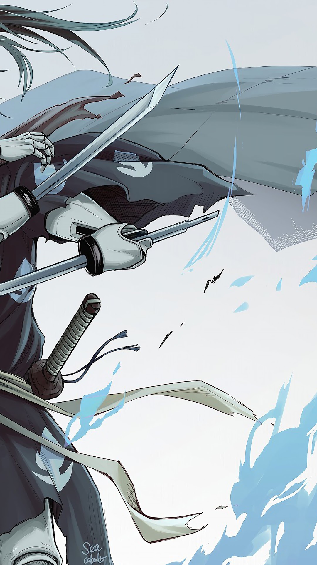 Hyakkimaru from Dororo with swords HD Phone Wallpaper