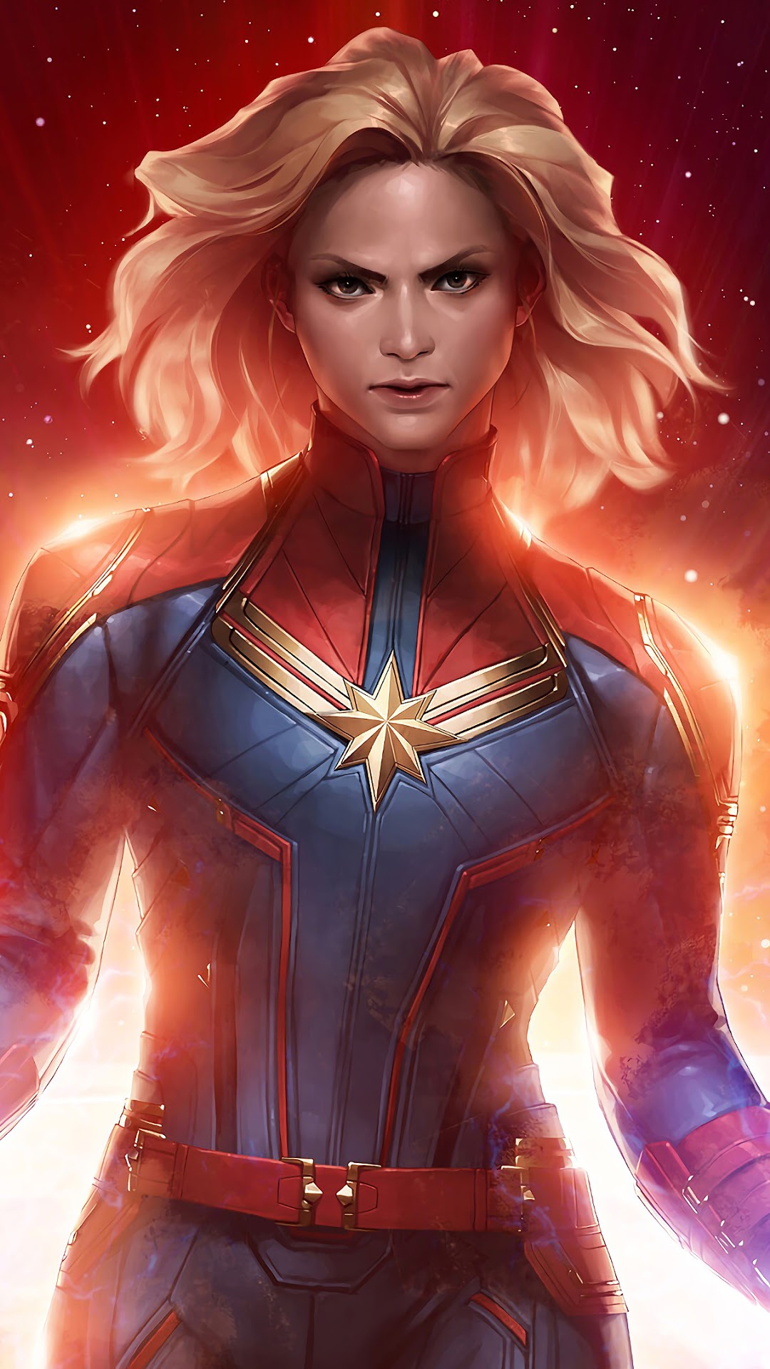 Captain Marvel from Marvel Comics HD Phone Wallpaper