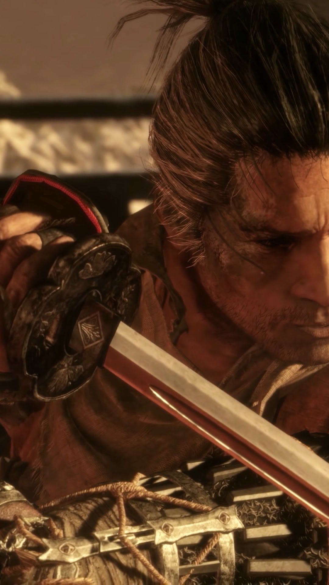 Sekiro: Shadows Die Twice character with katana HD Phone Wallpaper