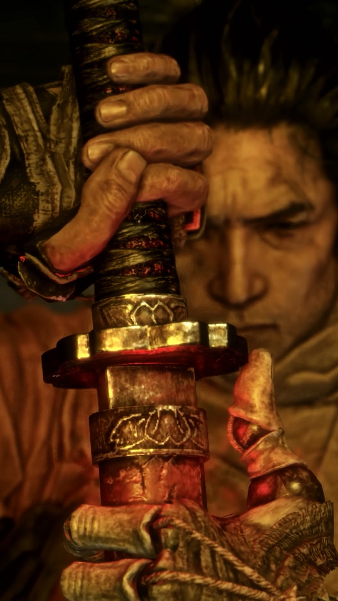 Sekiro from Sekiro: Shadows Die Twice holding a katana HD Phone Wallpaper