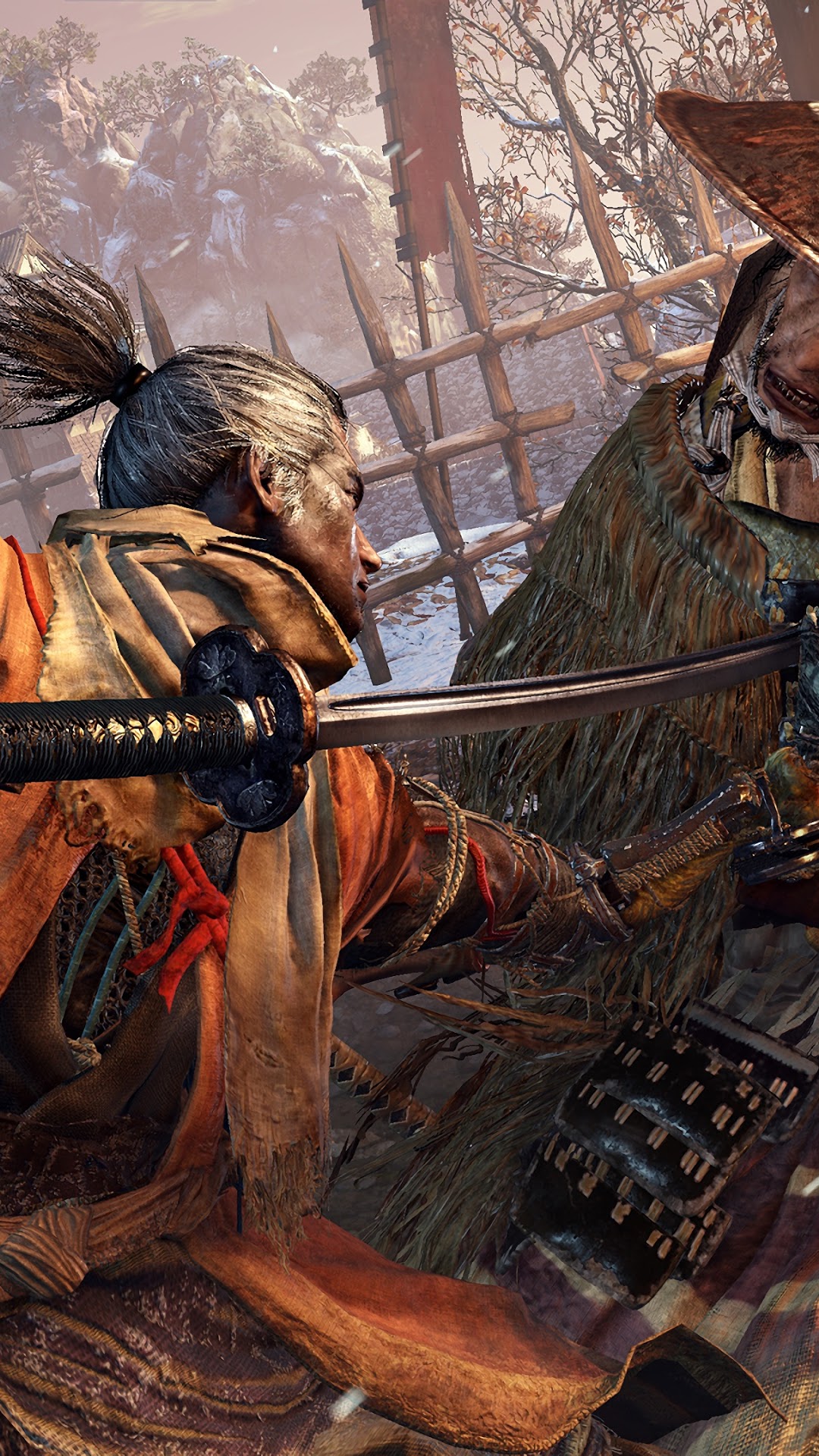 Sekiro: Shadows Die Twice combat scene HD Phone Wallpaper
