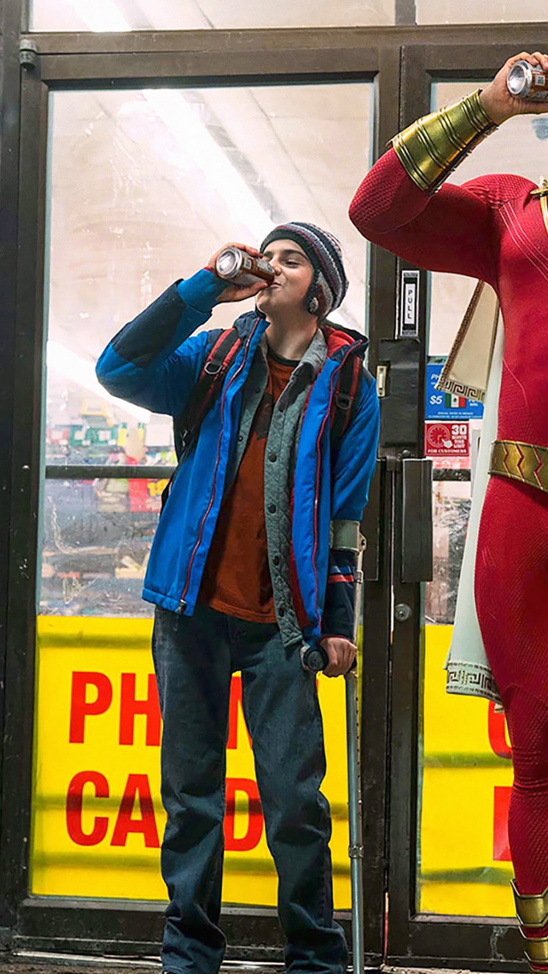 Billy Batson and Shazam from Shazam! HD Phone Wallpaper