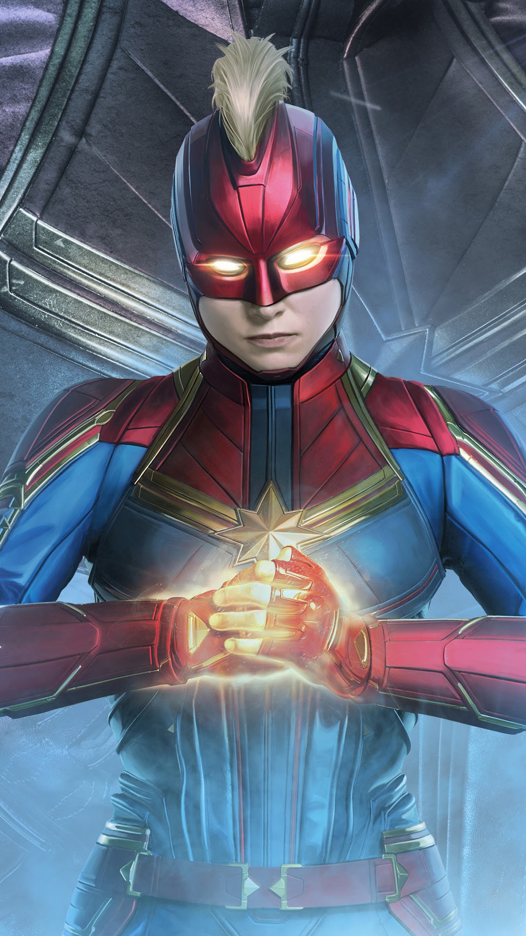 Captain Marvel from Avengers: Endgame HD Phone Wallpaper