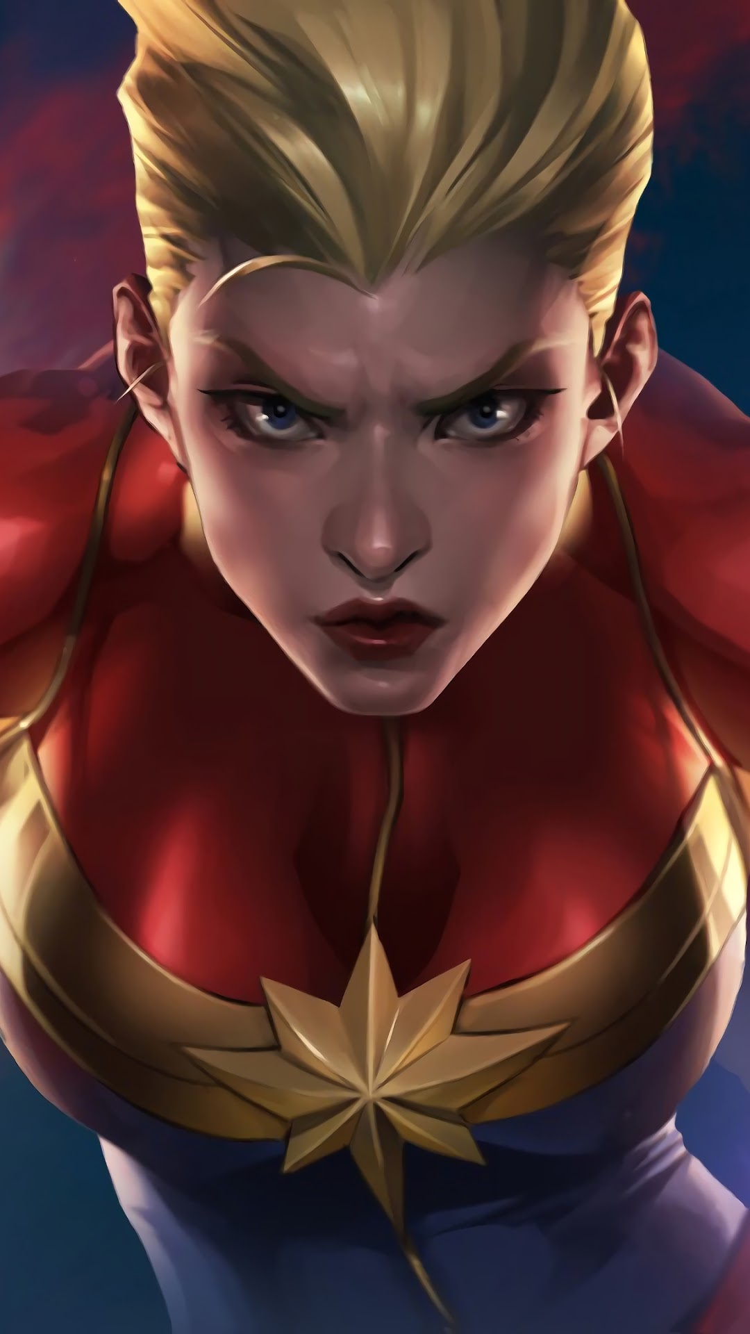 Captain Marvel from Marvel Comics HD Phone Wallpaper
