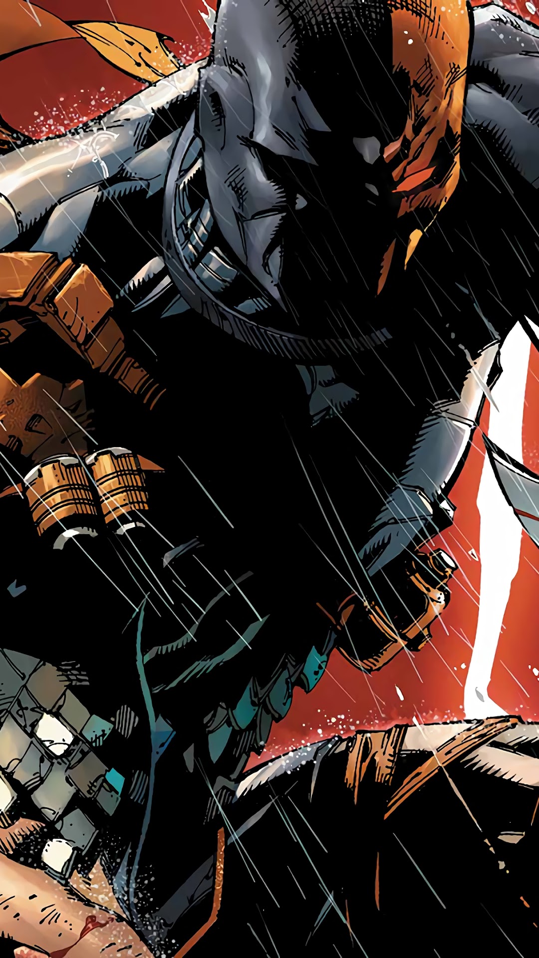 Deathstroke in the Rain HD Phone Wallpaper