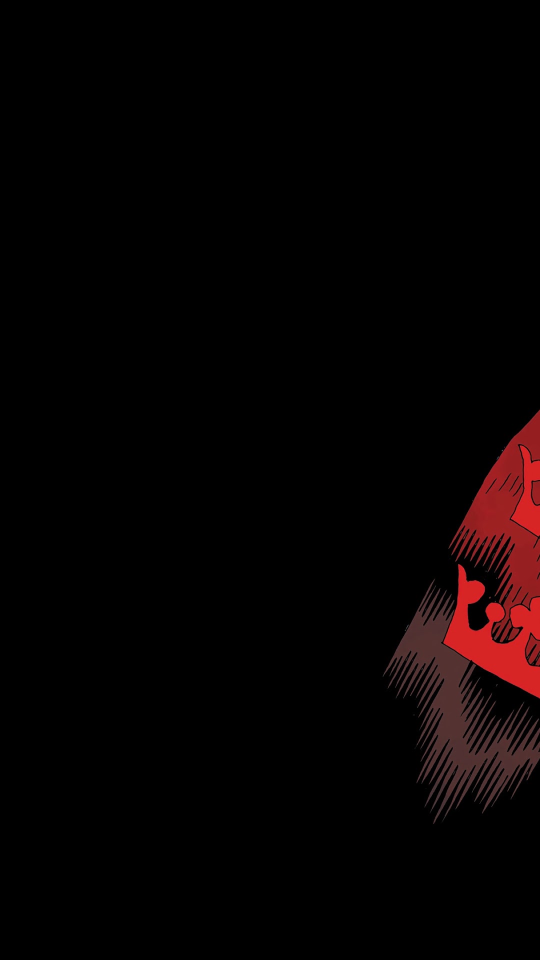 Hellboy comic art with red crown HD Phone Wallpaper