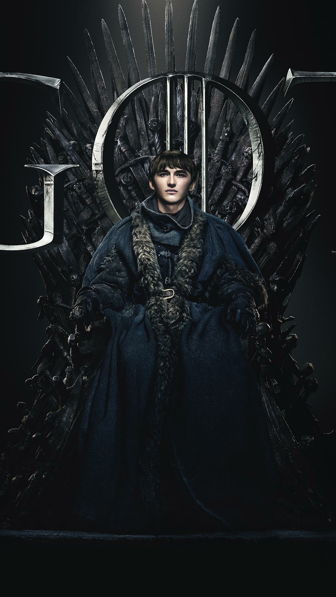 Bran Stark from Game of Thrones on the Iron Throne HD Phone Wallpaper