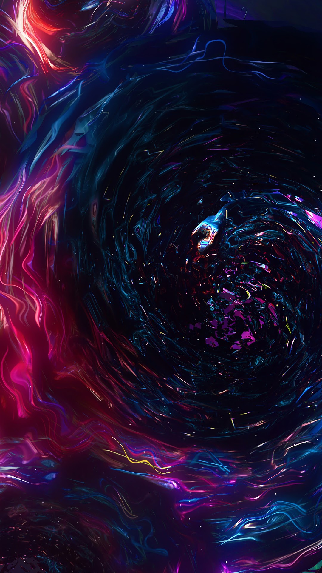 Abstract swirling colors in space HD Phone Wallpaper