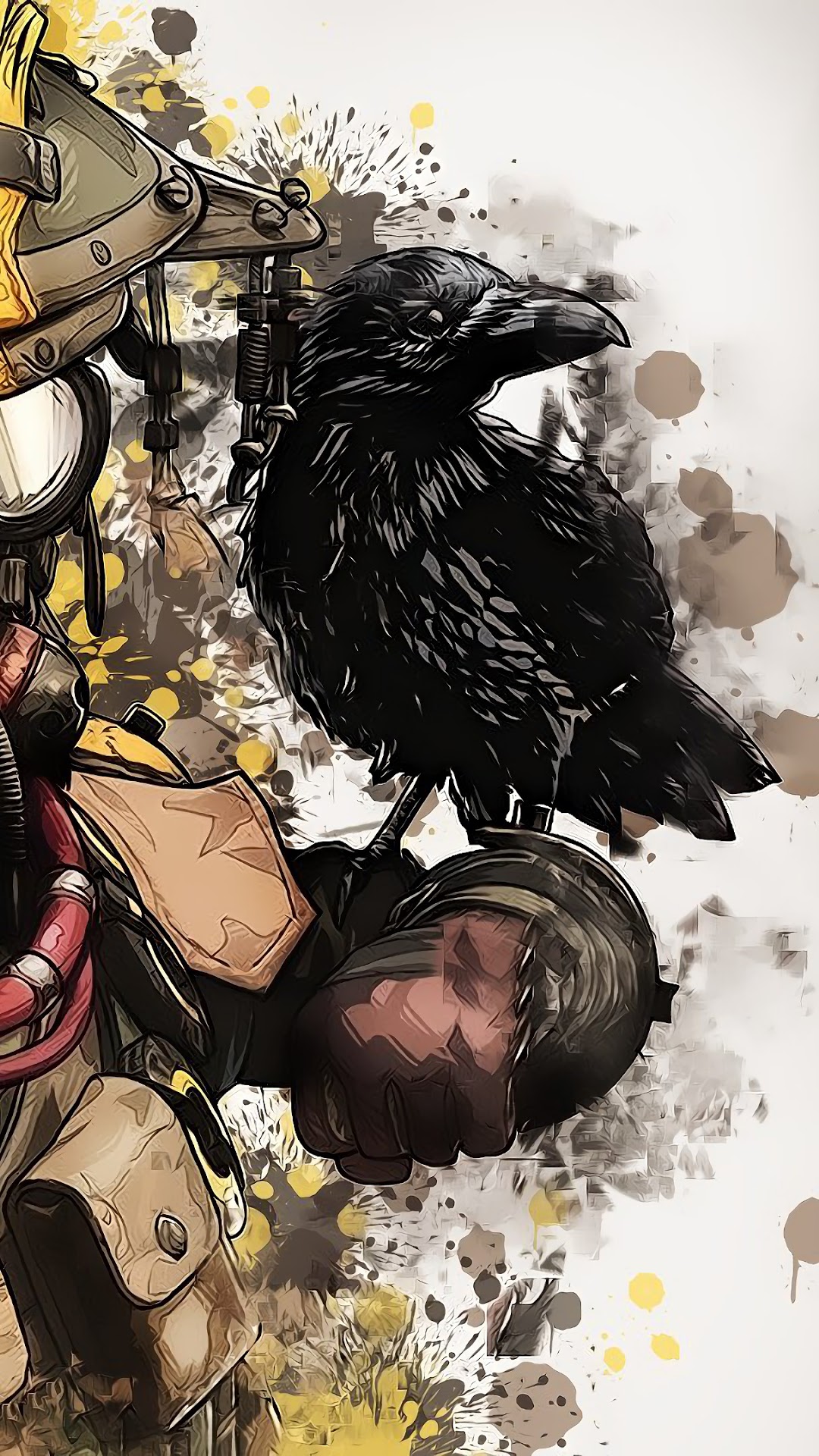 Bloodhound from Apex Legends with a raven HD Phone Wallpaper