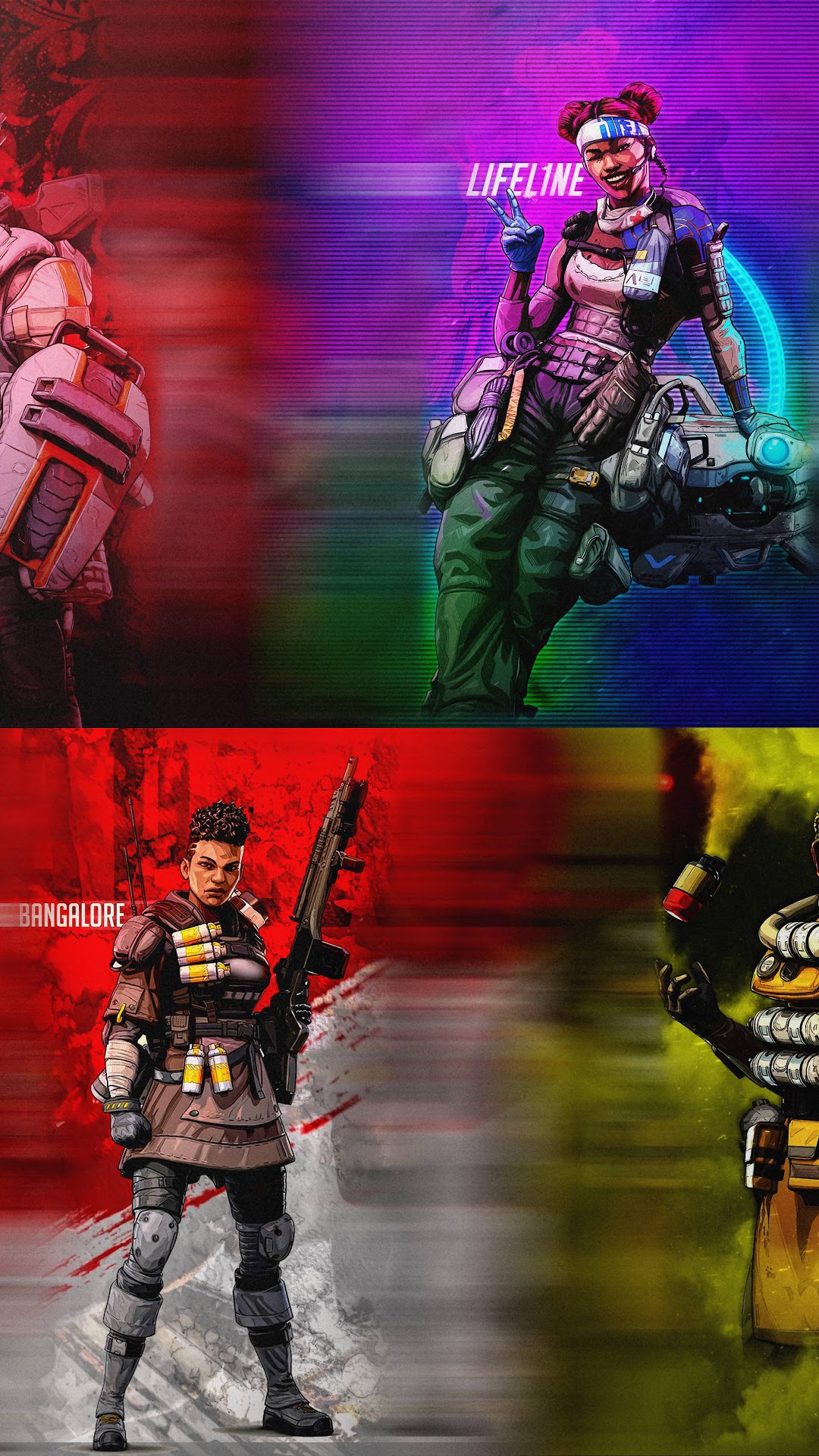 Apex Legends characters Lifeline and Bangalore HD Phone Wallpaper