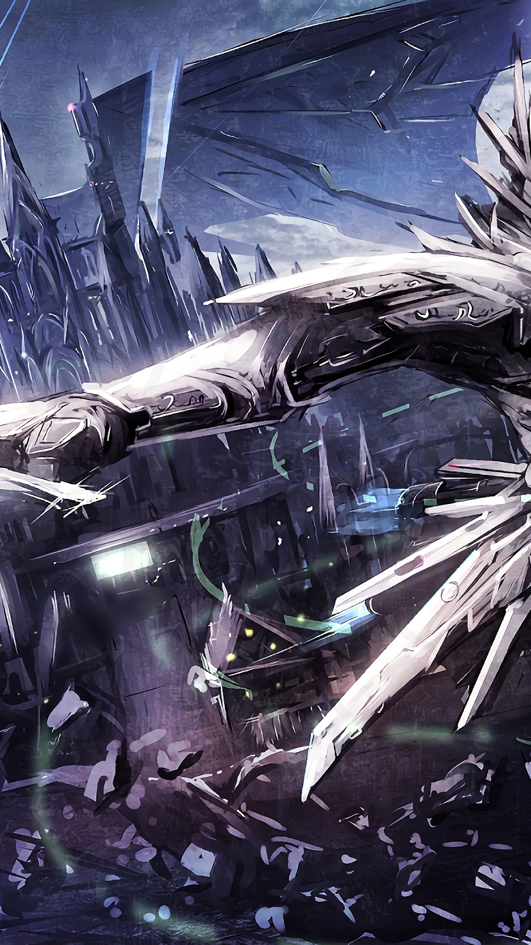 Sci-Fi Anime Warrior Dragon HD Phone Wallpaper