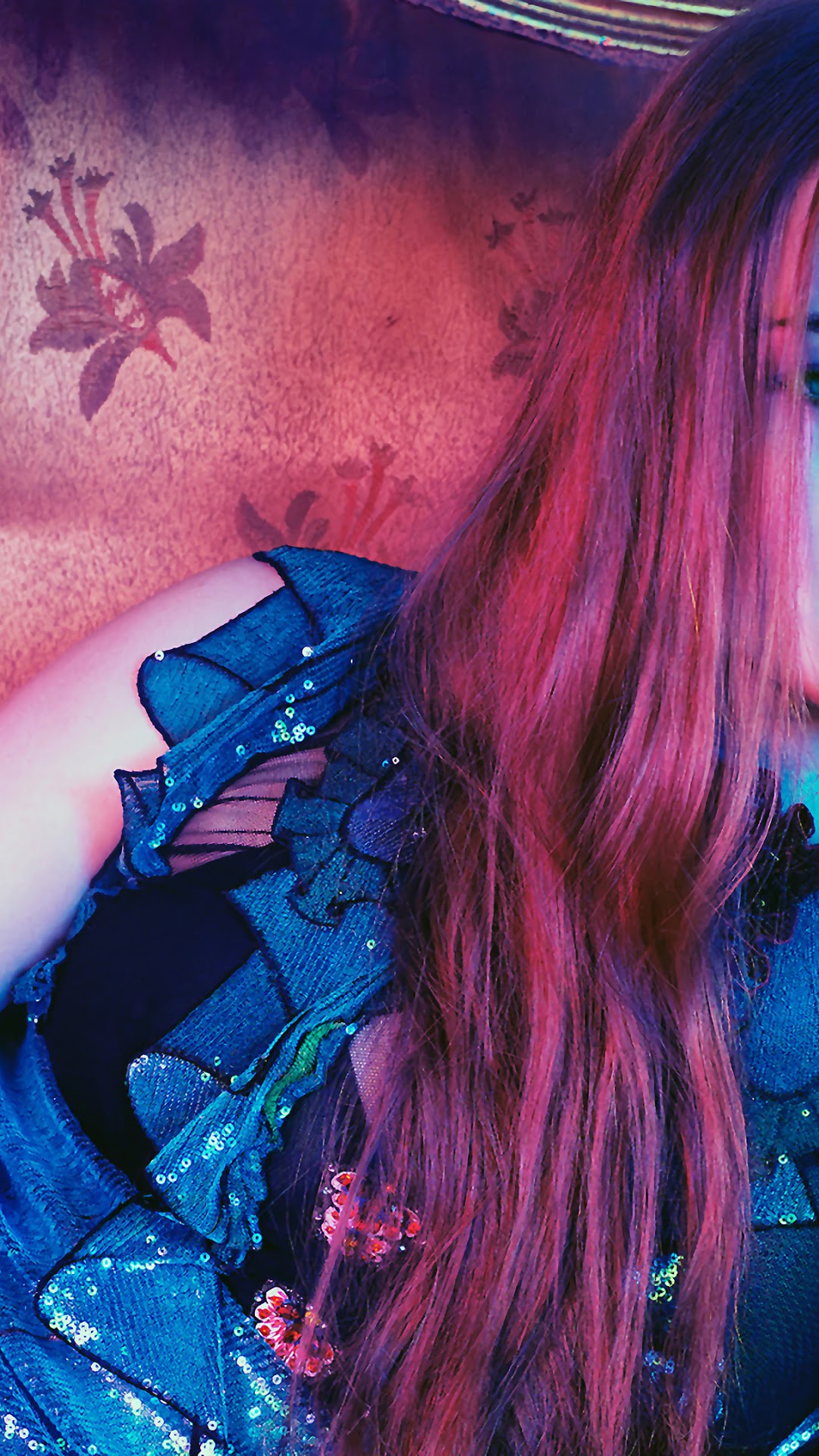 Sophie Turner with long red hair HD Phone Wallpaper