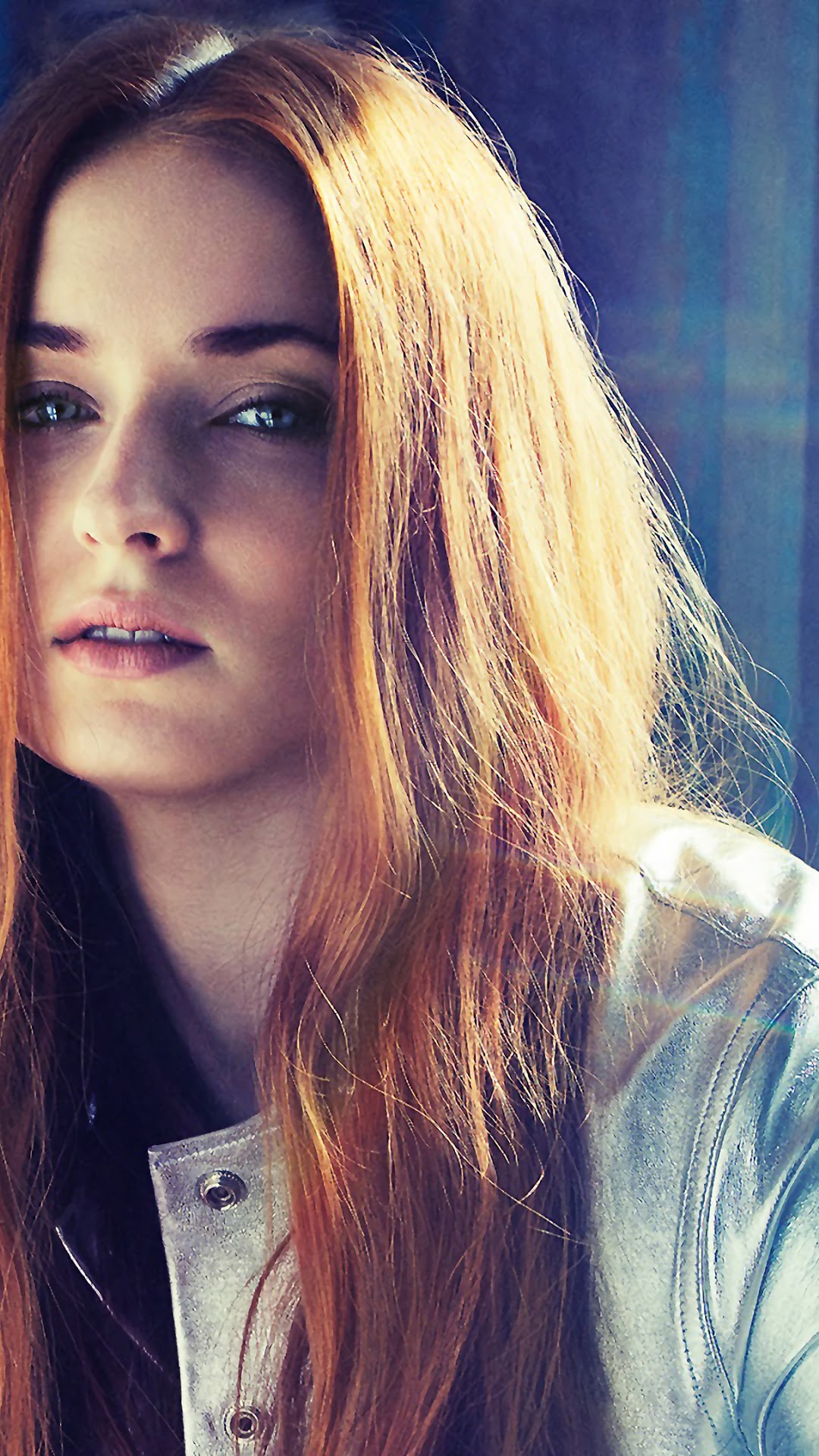 Sophie Turner with long red hair HD Phone Wallpaper